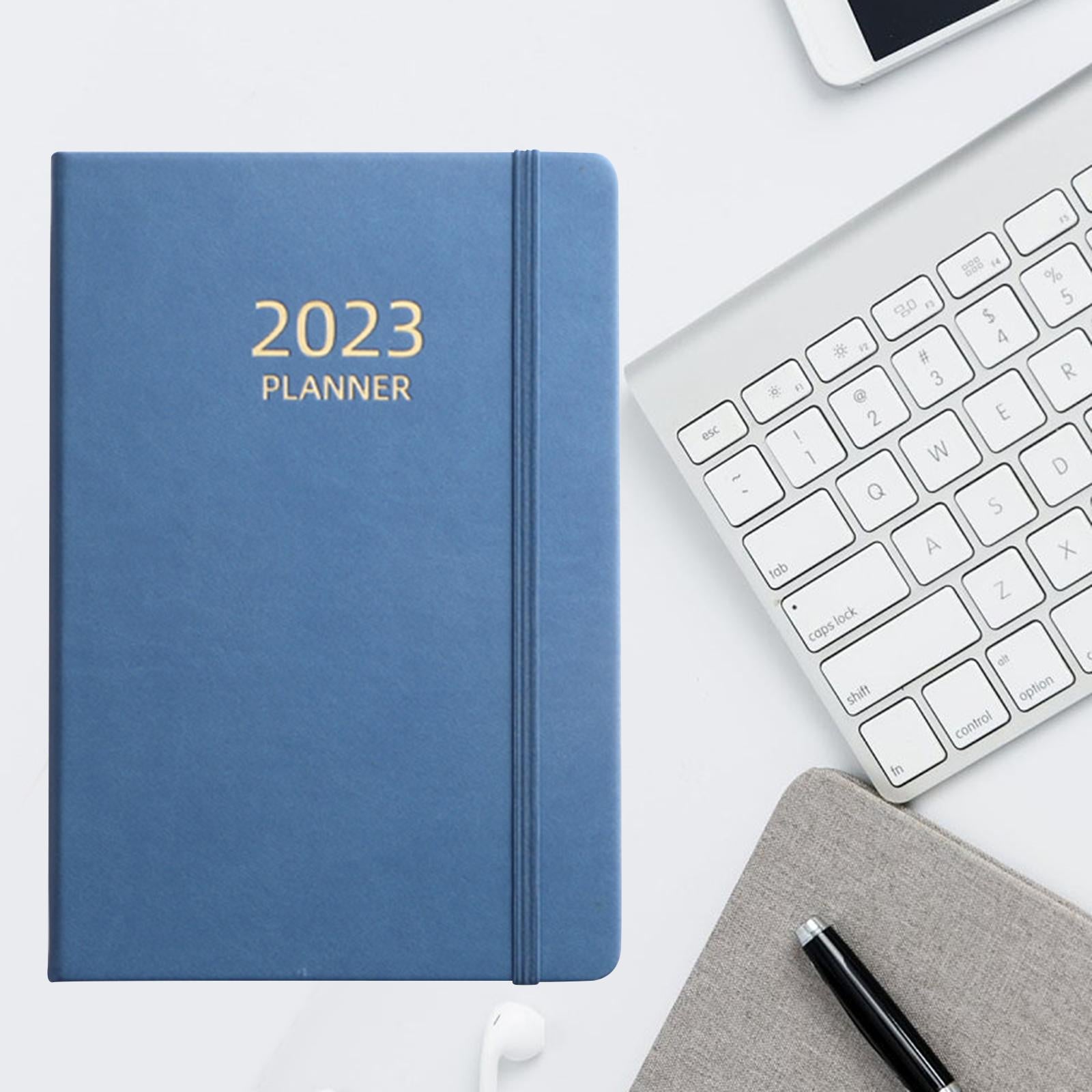 A5 Notebook Planner Journal Notebook 2023 Weekly Planner Notepads PU Cover Blue