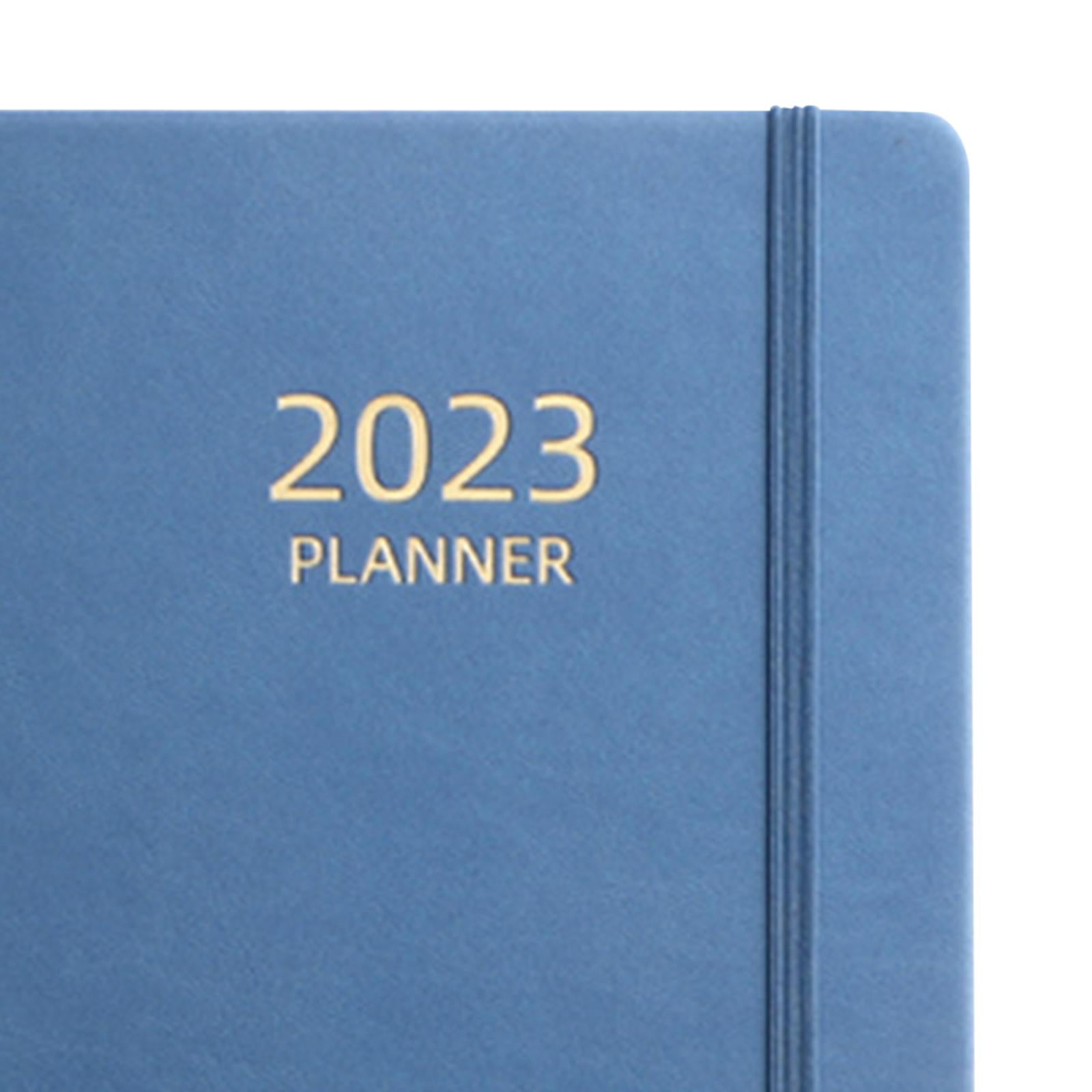 A5 Notebook Planner Journal Notebook 2023 Weekly Planner Notepads PU Cover Blue