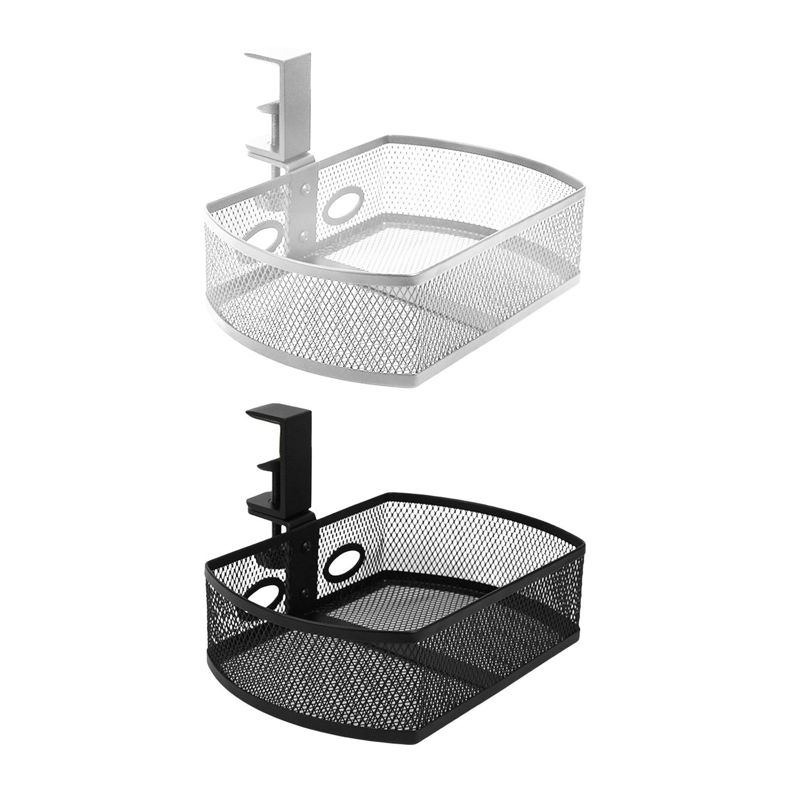 Under Desk Drawer Organizer Tray Rotates 360 Degrees for Living Room Office White