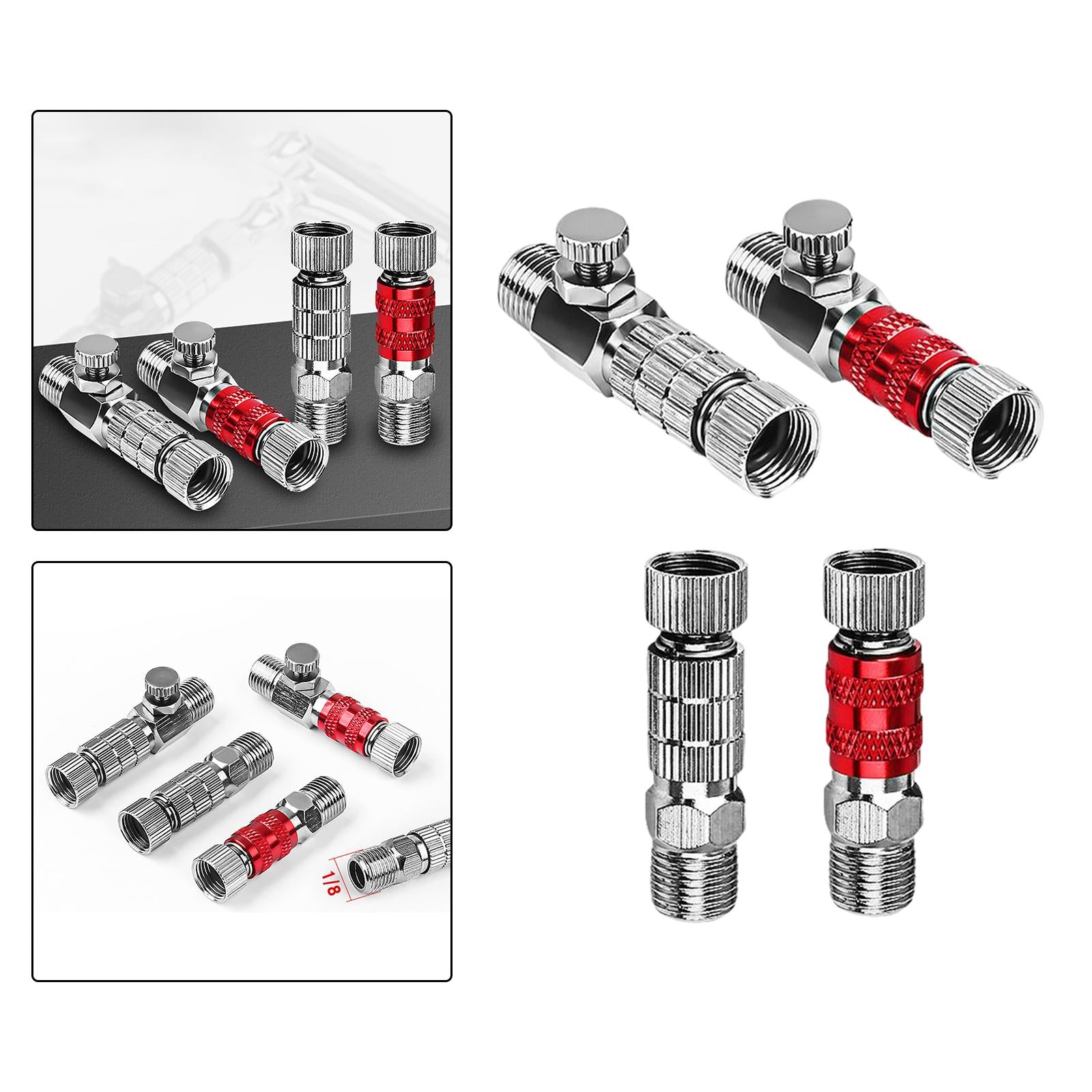 Coupling Adapter Airbrush Quick Connecter Professional for Fitting Connector Adjustable Argent