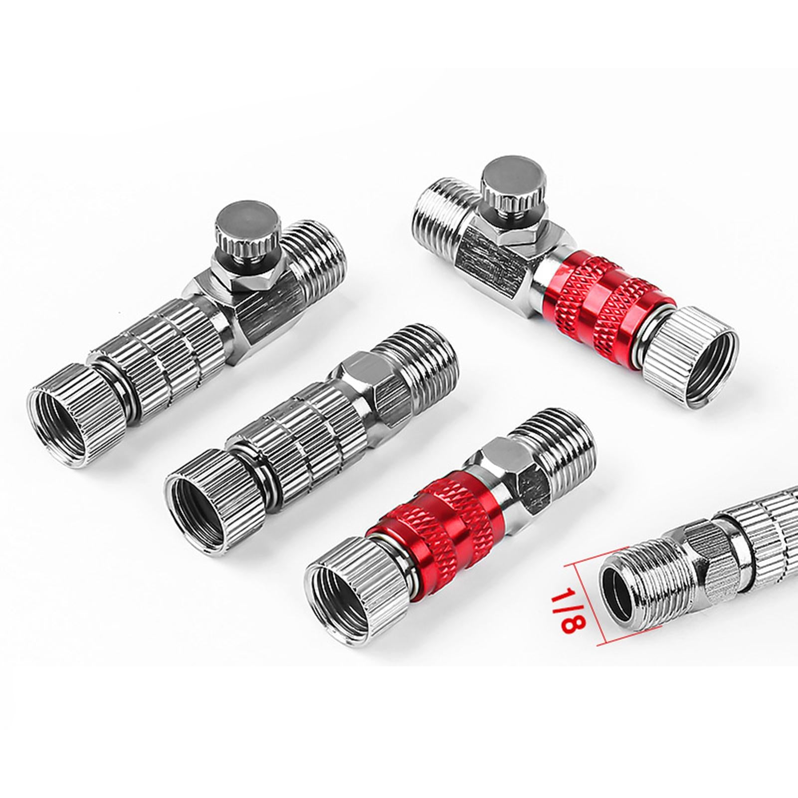 Coupling Adapter Airbrush Quick Connecter Professional for Fitting Connector Adjustable Argent