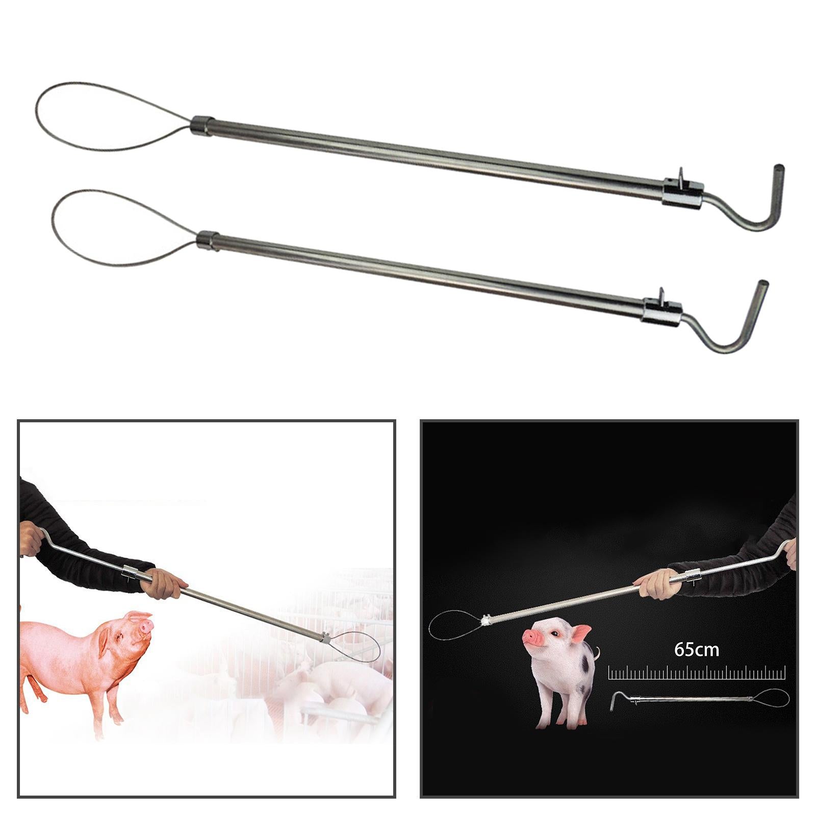 Pig Holder Long Pole Farm Equipment Cable Catching for Farm Accessories 120cm