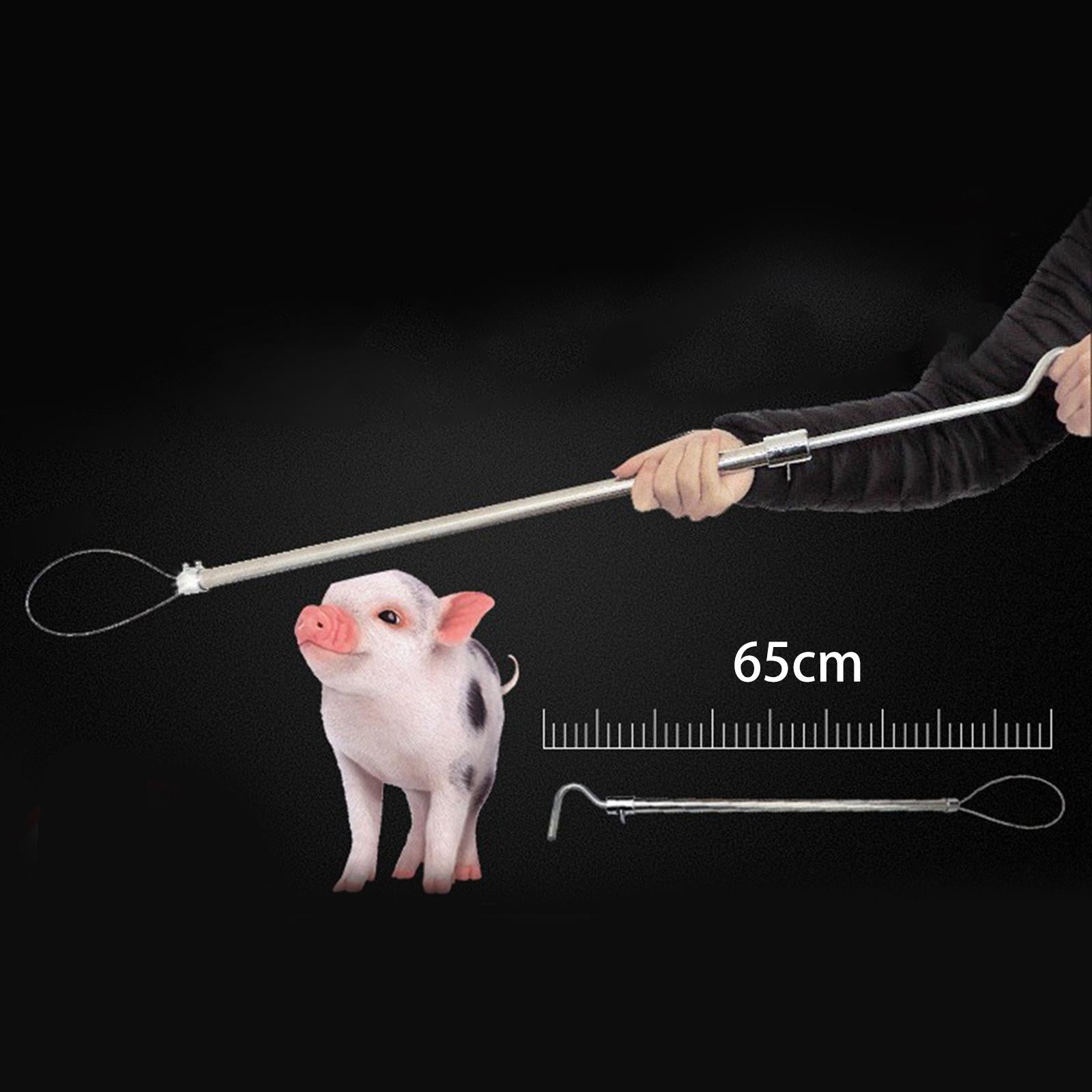 Pig Holder Long Pole Farm Equipment Cable Catching for Farm Accessories 65cm