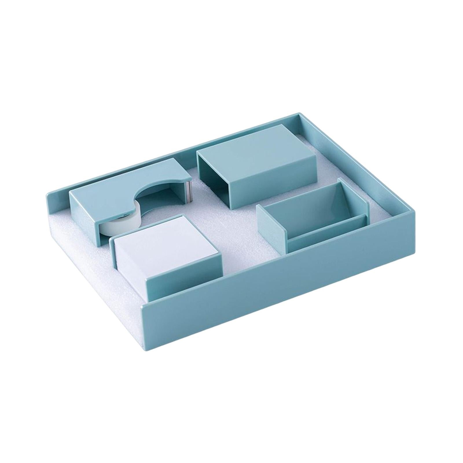 Desk Stationery Set Pen Pencil Holder Dustproof Portable Storage for Office