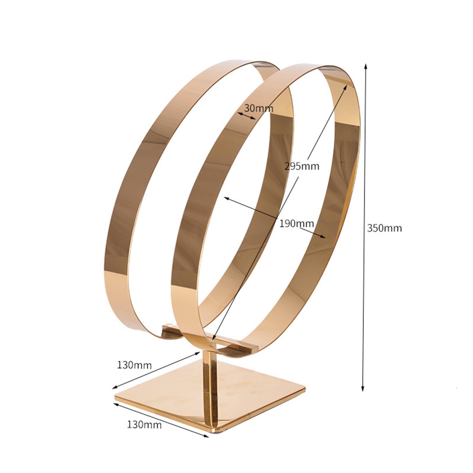 Stainless Steel Belt Display Stands Double Loop for Store Display Props Titanium color