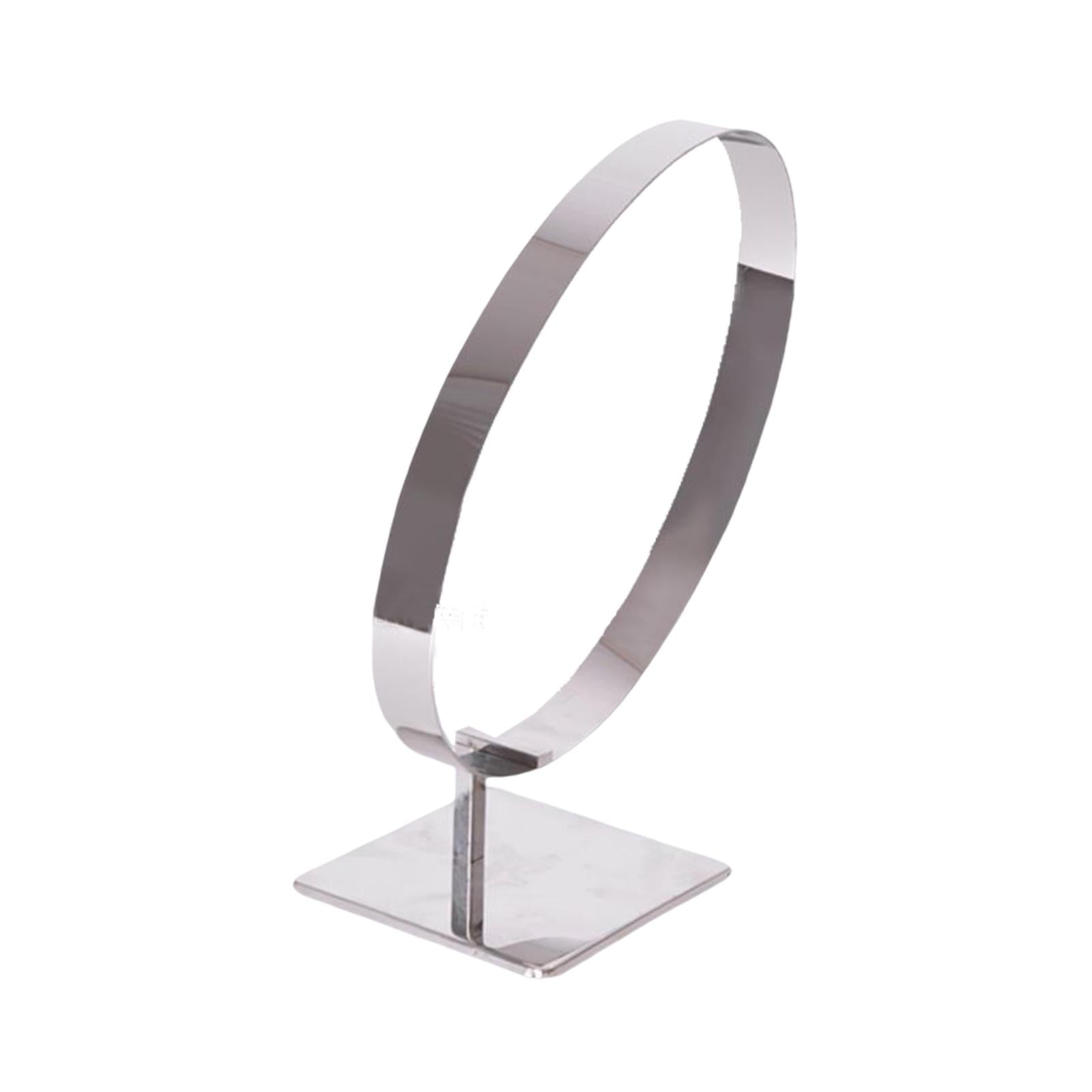 Stainless Steel Belt Display Stands Space Saver Curved for Store Show Women primary color