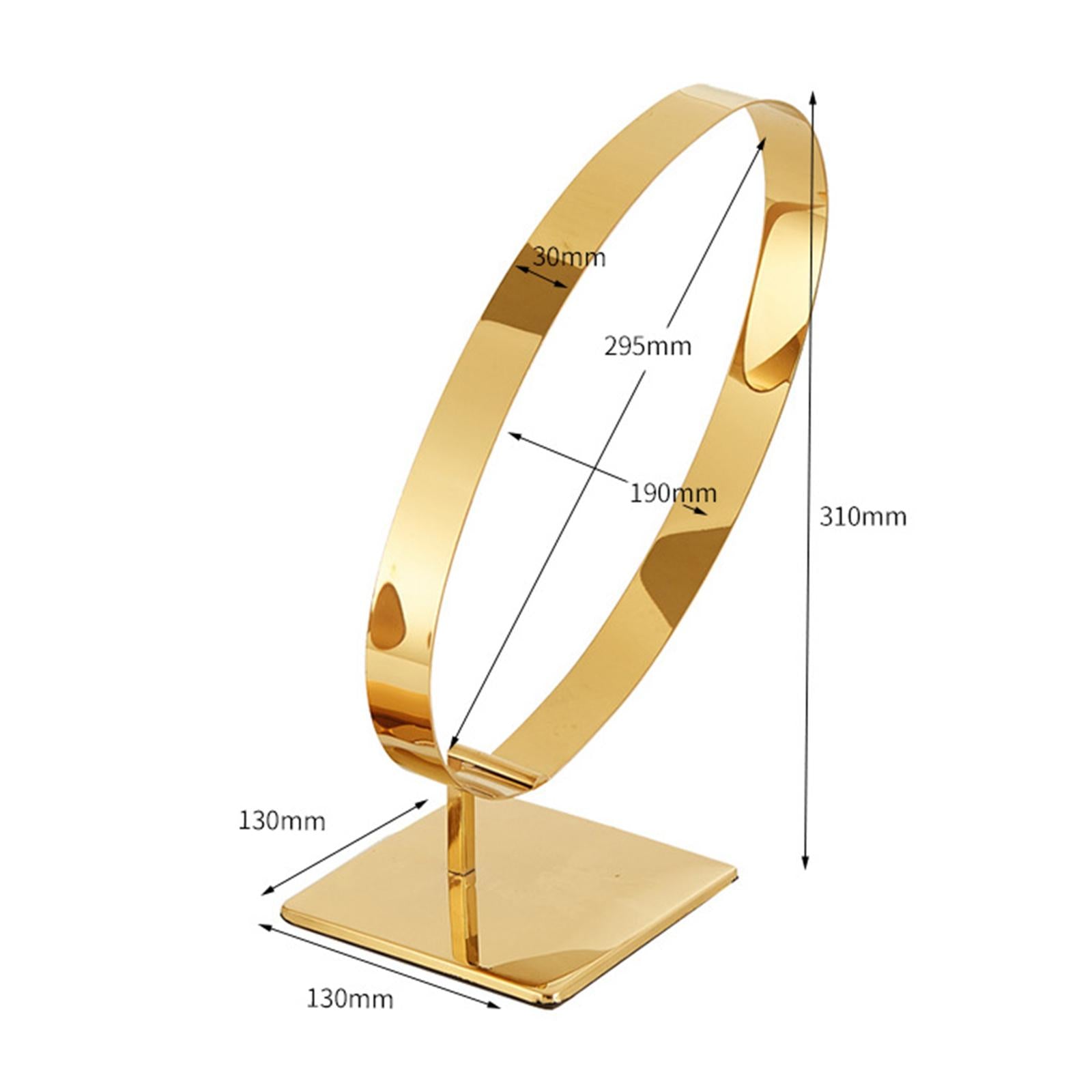 Stainless Steel Belt Display Stands Space Saver Curved for Store Show Women Titanium color