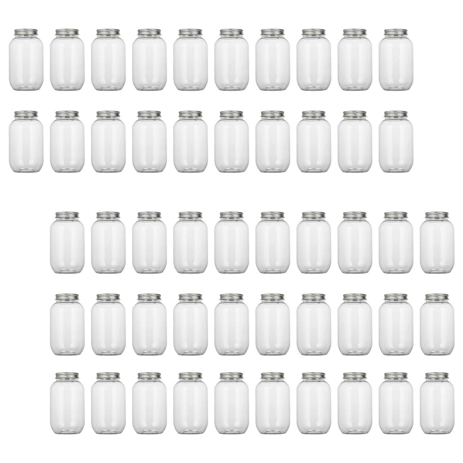 50x Bubble Tea Cups Bottle with Airtight Lids for Smoothie Iced Coffee style C Hole cover