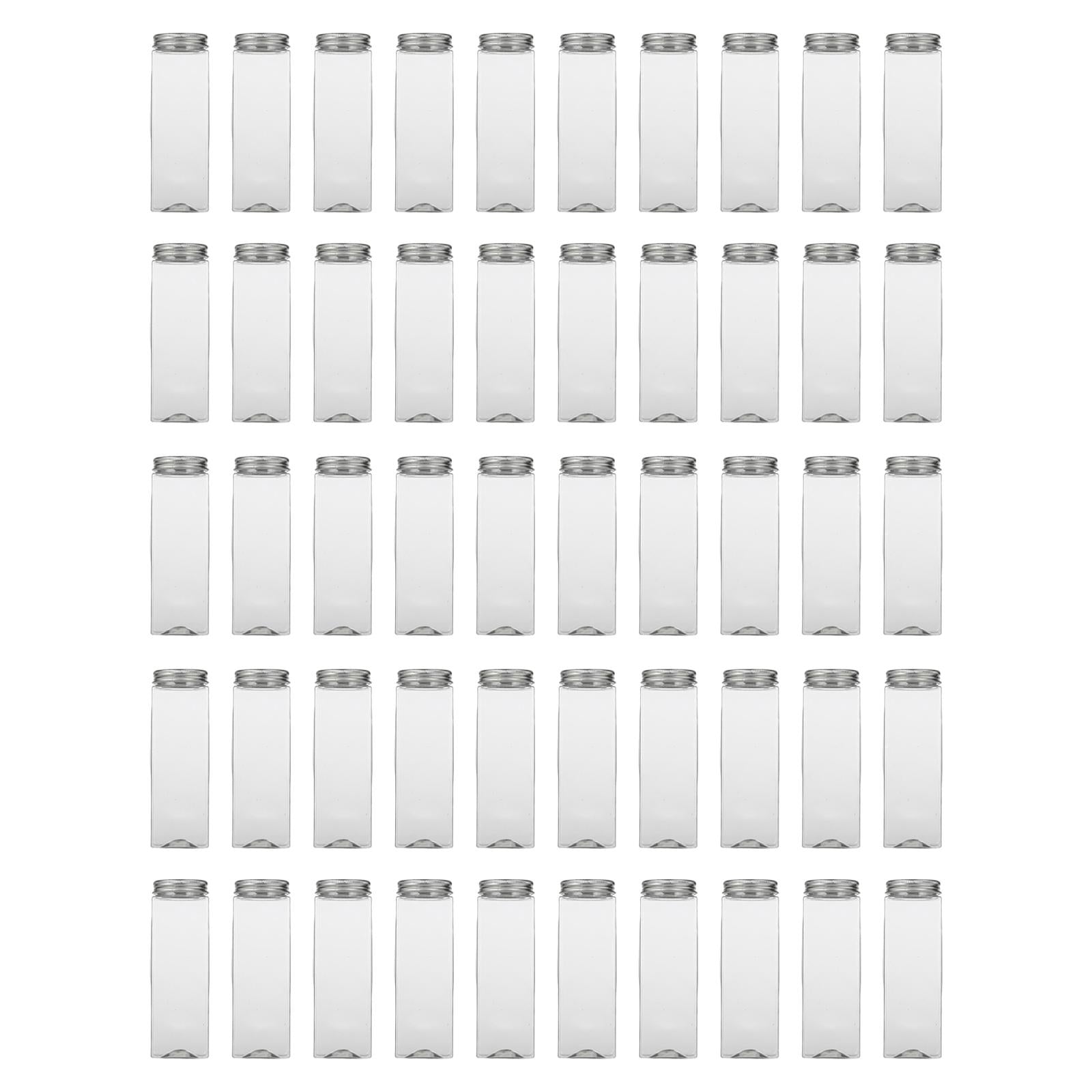 50x Bubble Tea Cups Bottle with Airtight Lids for Smoothie Iced Coffee style D Hole cover