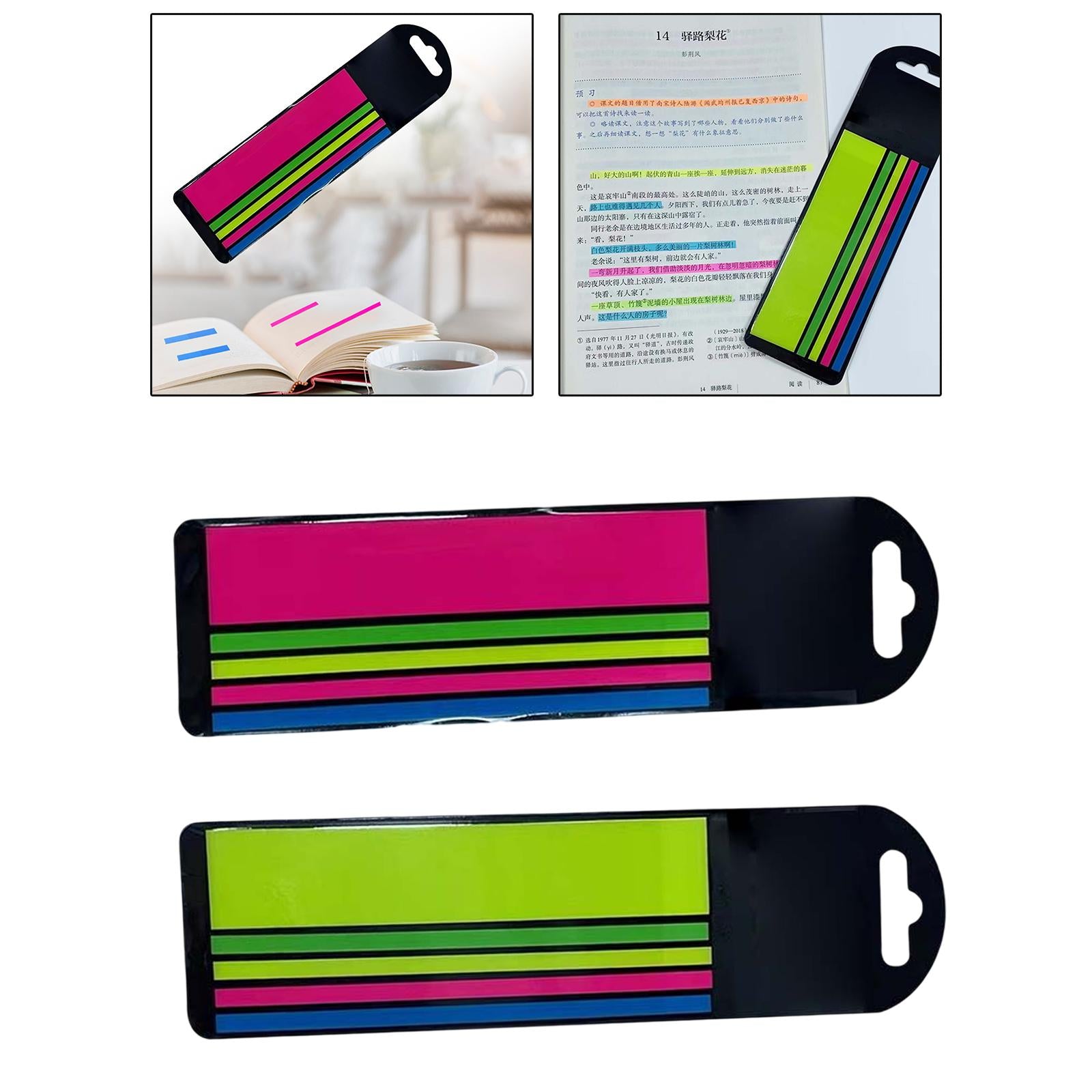 Page Markers Highlighting Book Notes Removes Cleanly for Reading Books Red