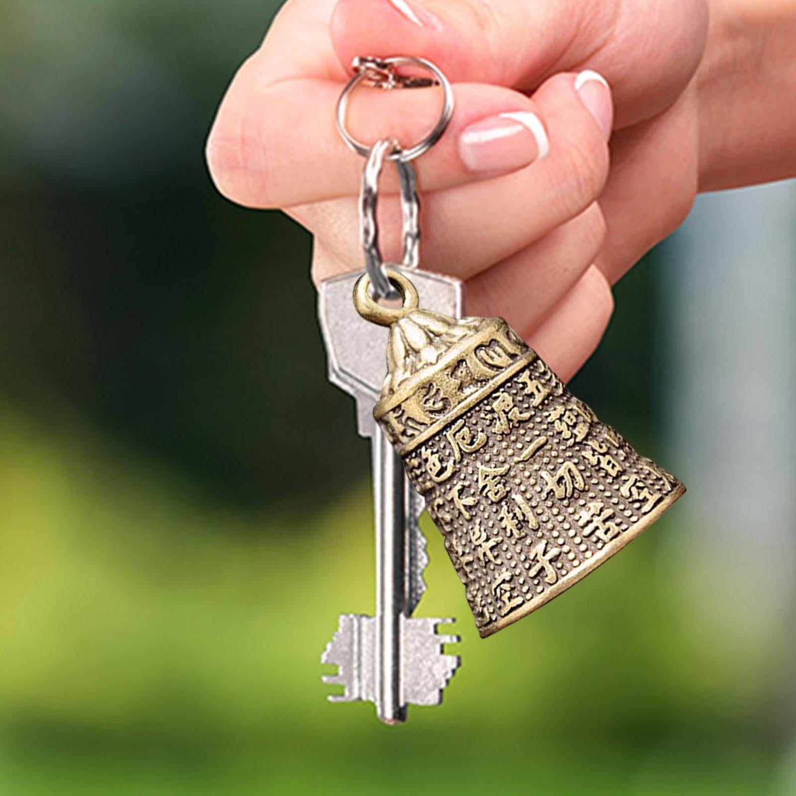 Small Copper Keys Chains Pendant Lucky for Porch Outdoor Decoration