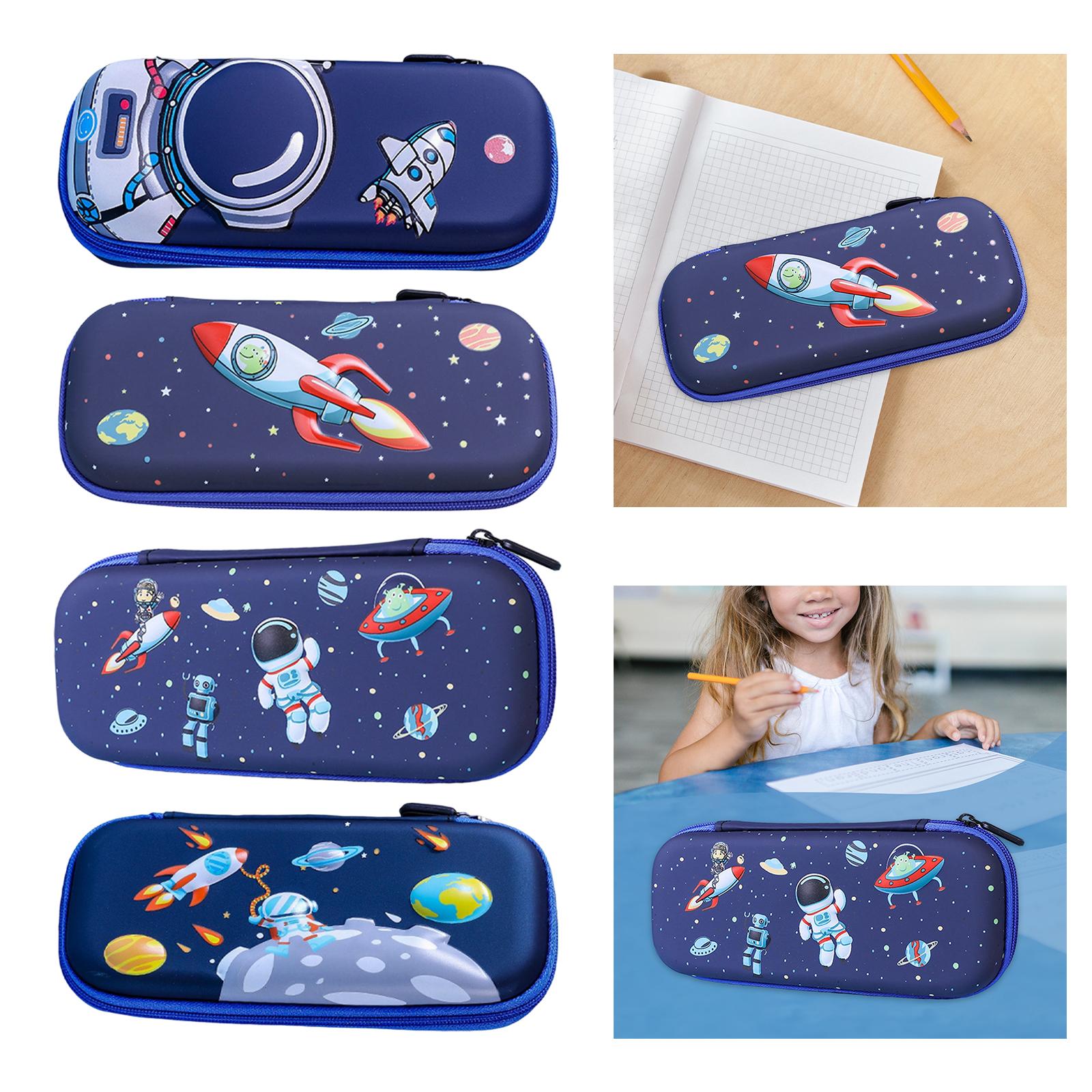 Pen Pouch Box Desk Organizer Portable Pencil Case for Office Stationery Kids Astronaut