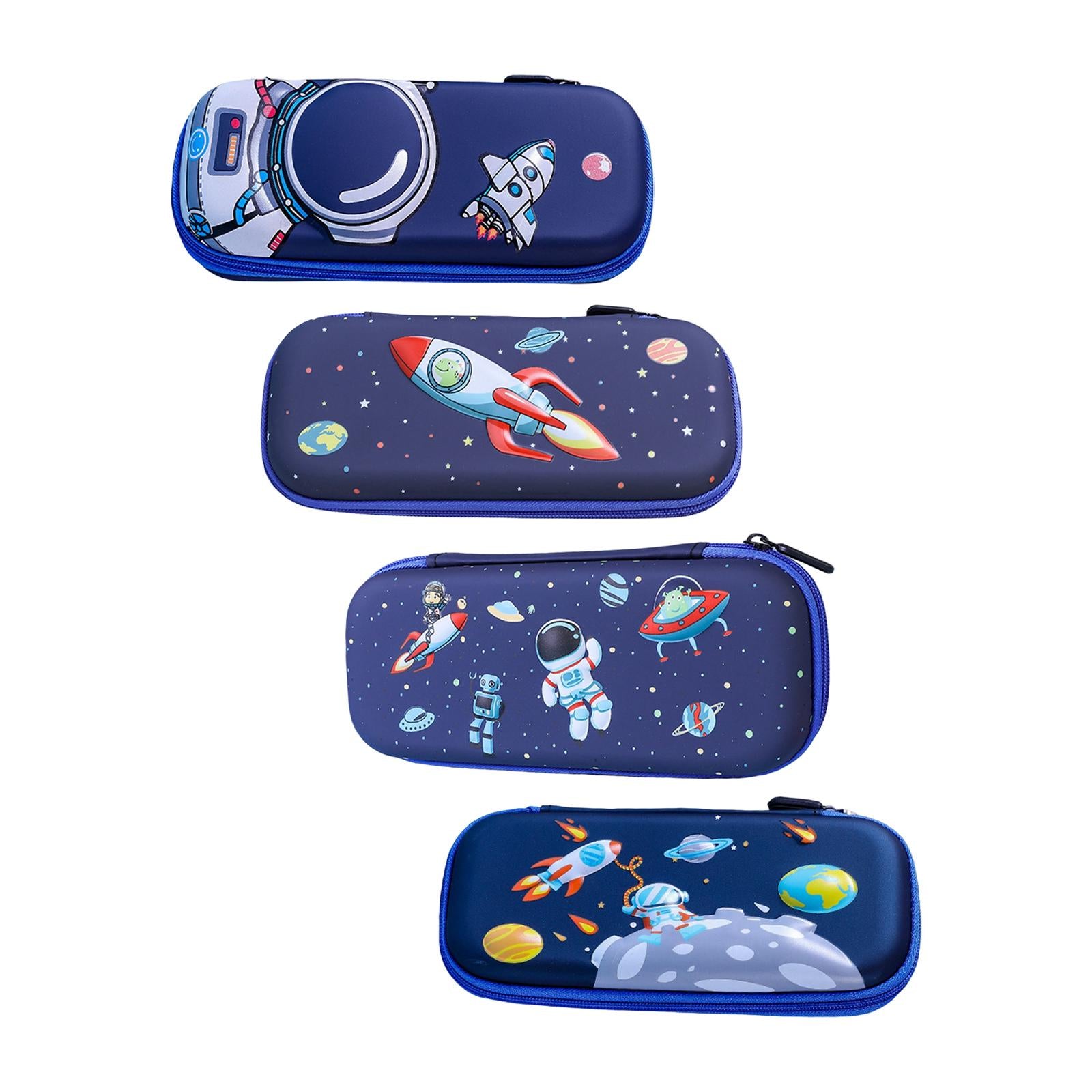 Pen Pouch Box Desk Organizer Portable Pencil Case for Office Stationery Kids Astronaut