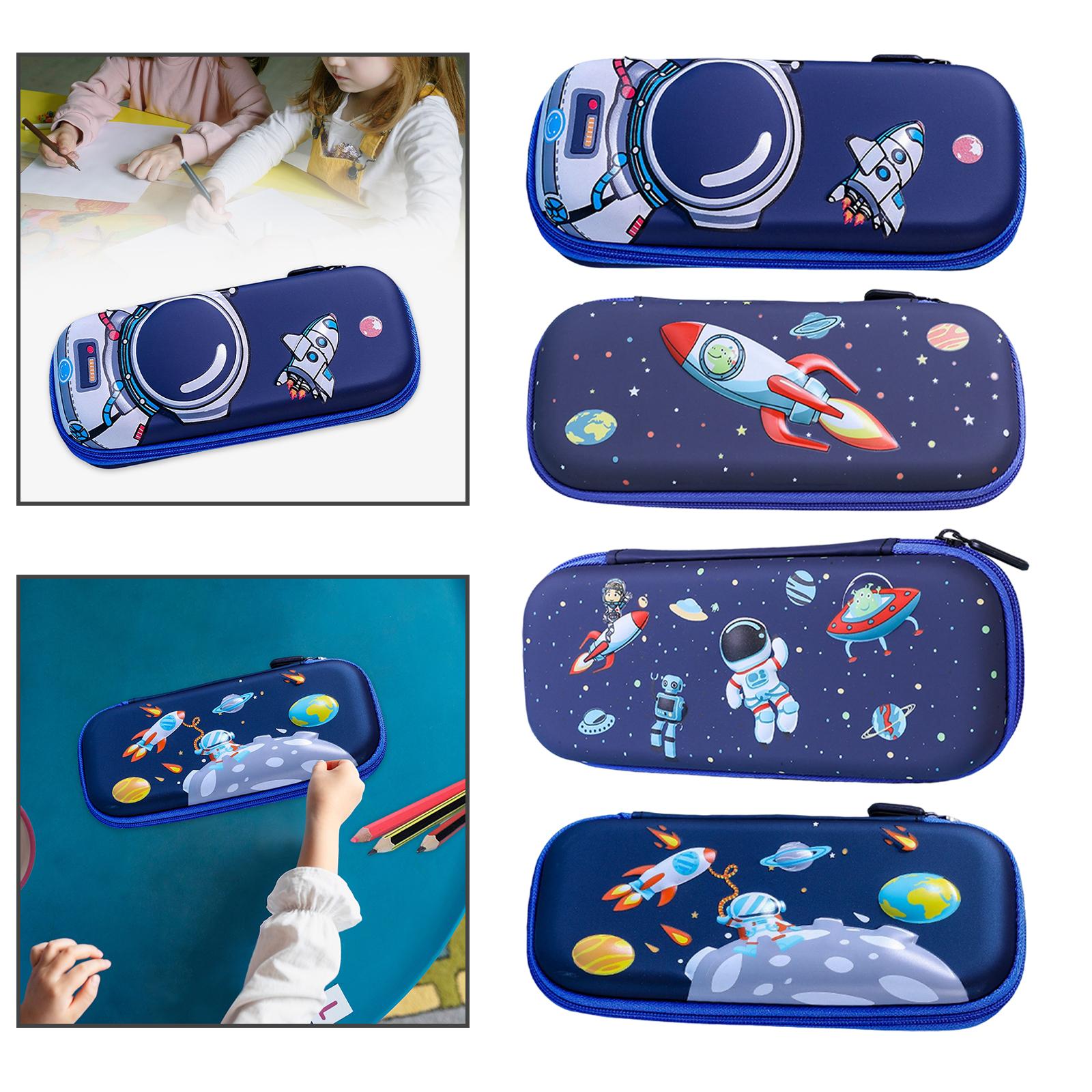 Pen Pouch Box Desk Organizer Portable Pencil Case for Office Stationery Kids Astronaut