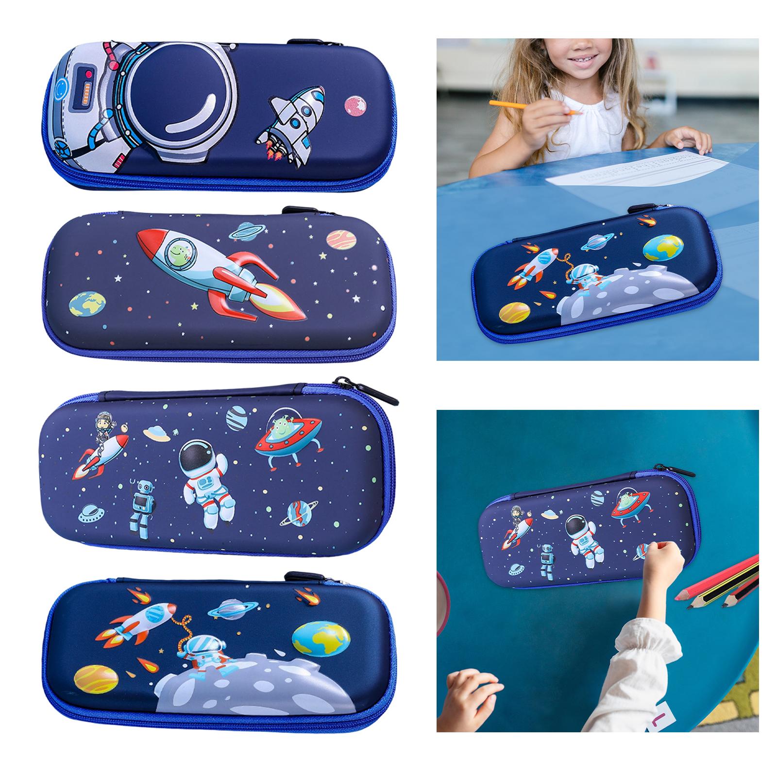 Pen Pouch Box Desk Organizer Portable Pencil Case for Office Stationery Kids Astronaut