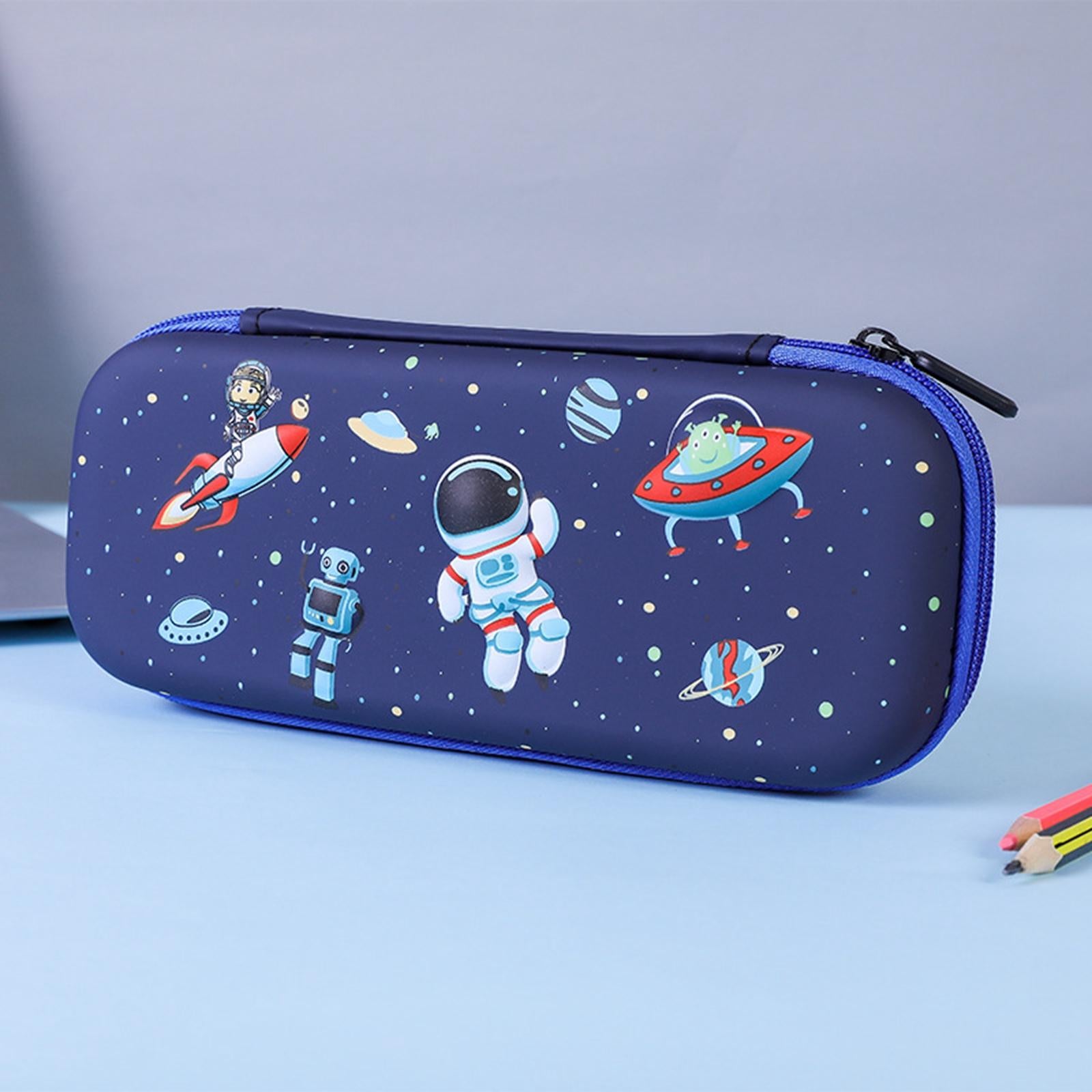 Pen Pouch Box Desk Organizer Portable Pencil Case for Office Stationery Kids Space Travel