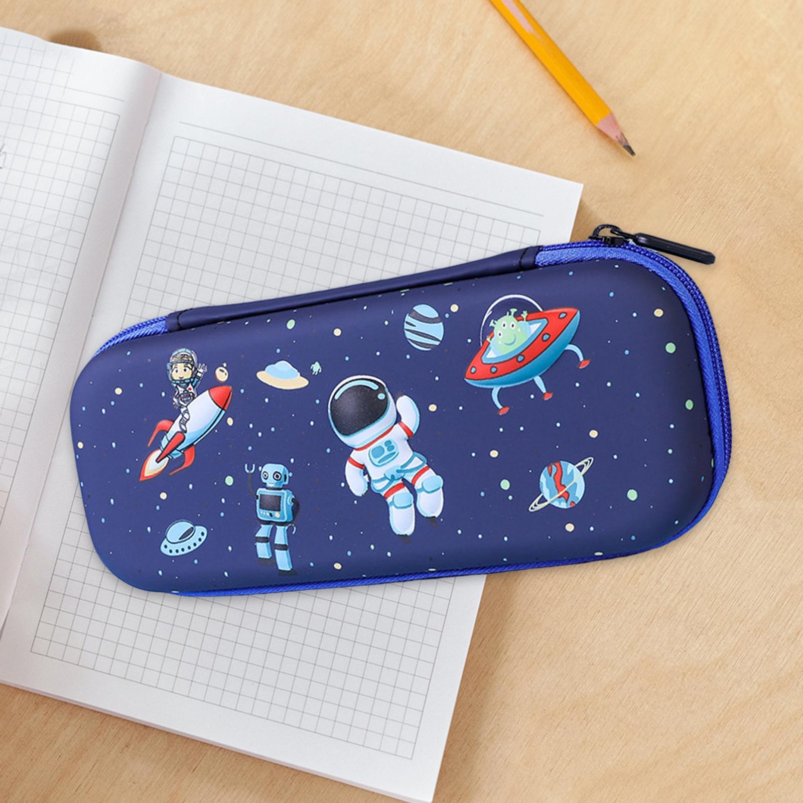 Pen Pouch Box Desk Organizer Portable Pencil Case for Office Stationery Kids Space Travel