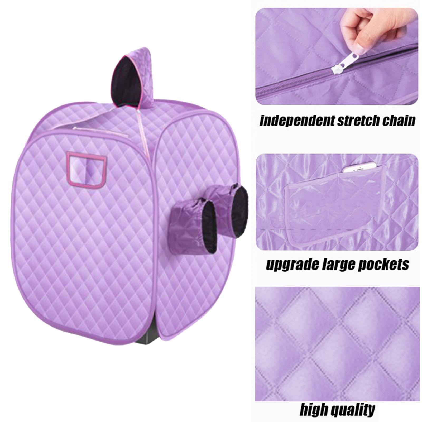 Portable Home SPA Tent Two Person Steamer Not Included for Indoor Home Light Violet