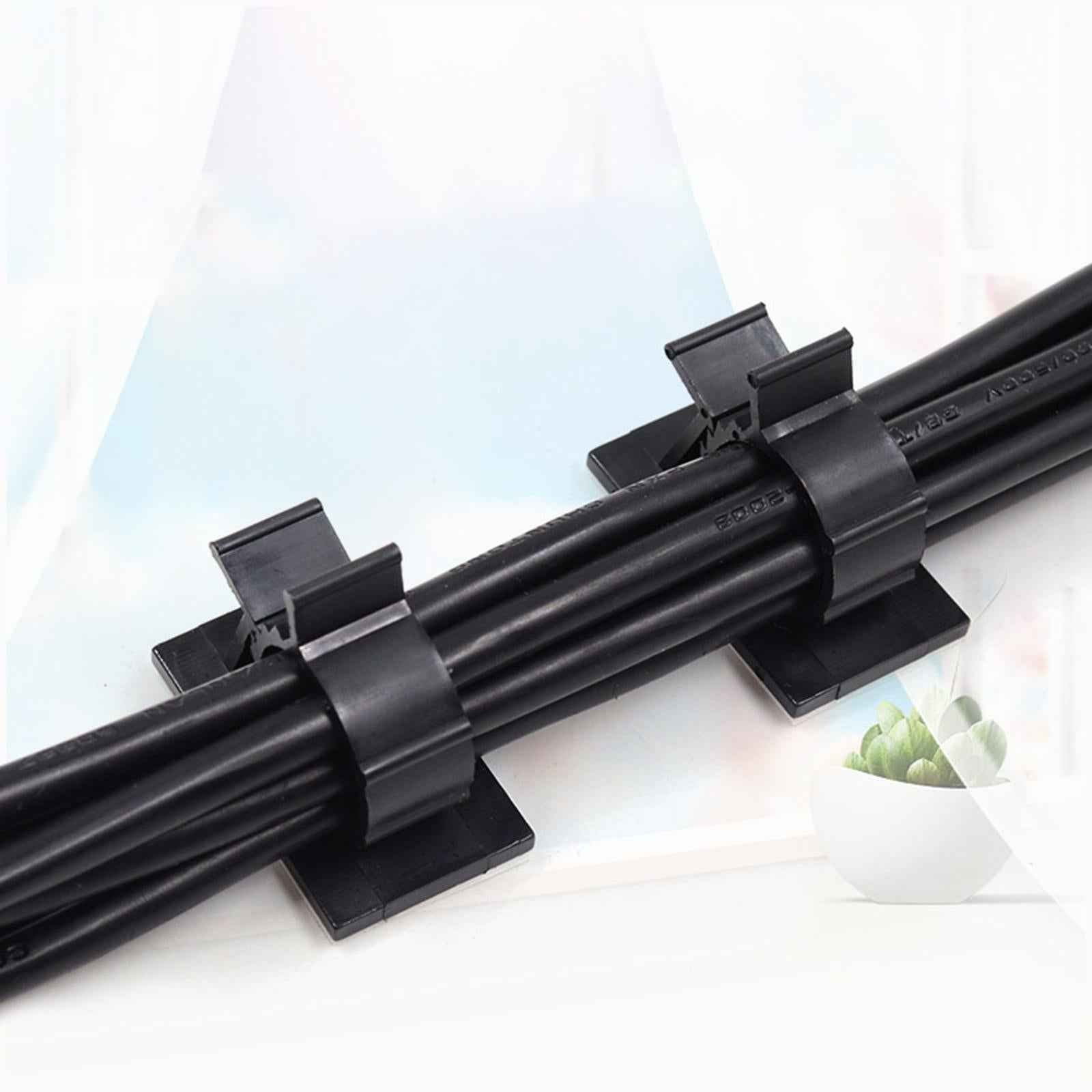 Self-Adhesive Cord Wire Line Organizer 100x for Desktop Kitchen Data Cables 8mm-10mm
