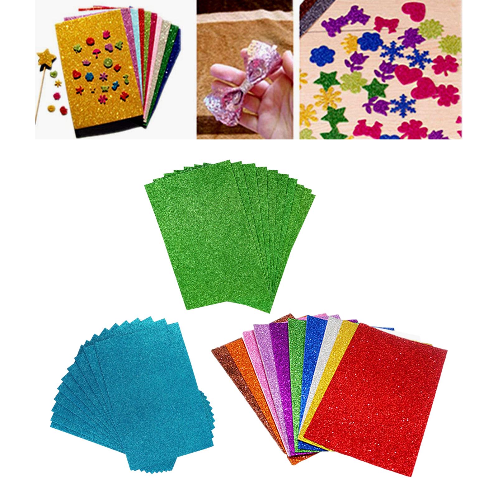 10Pcs Craft Foam Sheets Glitter DIY for Toys Christmas Cards Kindergarten A