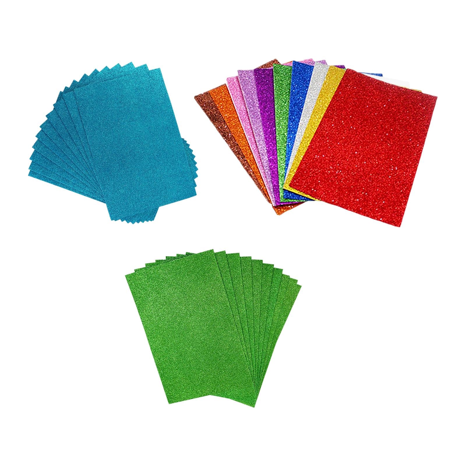 10Pcs Craft Foam Sheets Glitter DIY for Toys Christmas Cards Kindergarten A