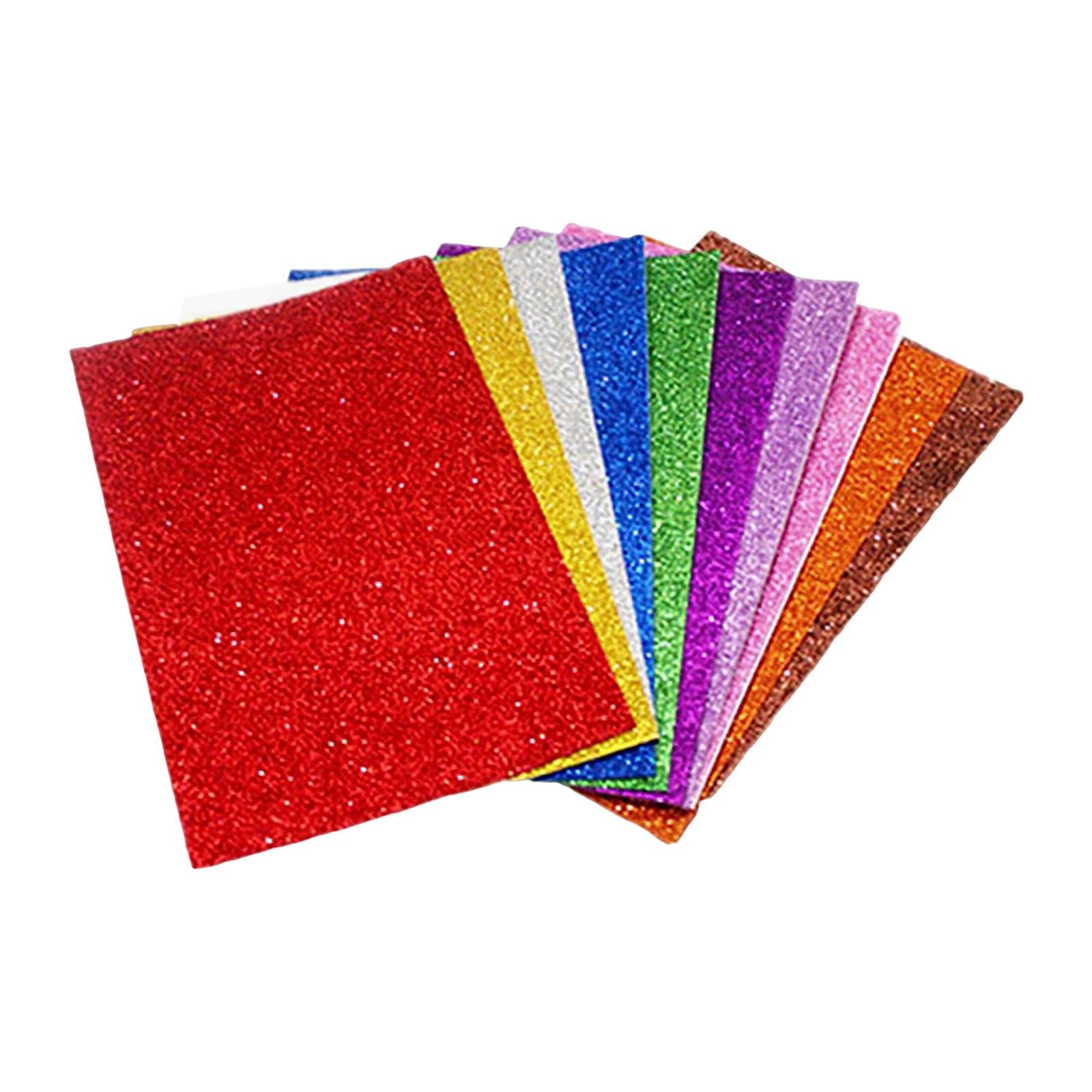 10Pcs Craft Foam Sheets Glitter DIY for Toys Christmas Cards Kindergarten B