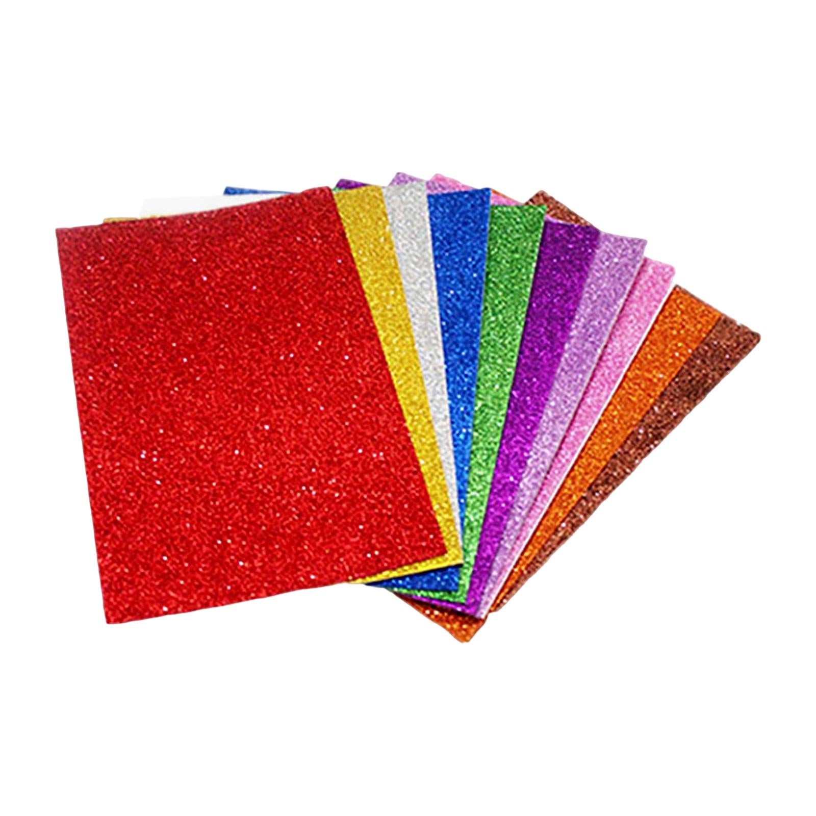 10Pcs Craft Foam Sheets Glitter DIY for Toys Christmas Cards Kindergarten B