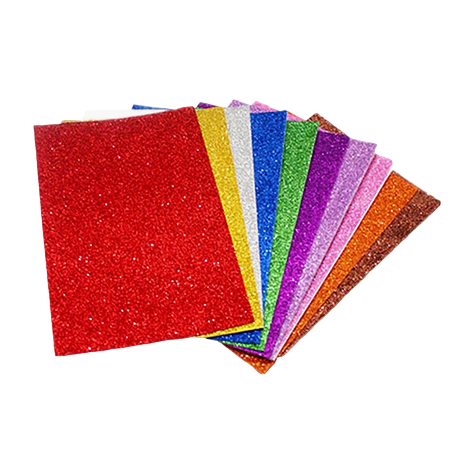 10Pcs Craft Foam Sheets Glitter DIY for Toys Christmas Cards Kindergarten B