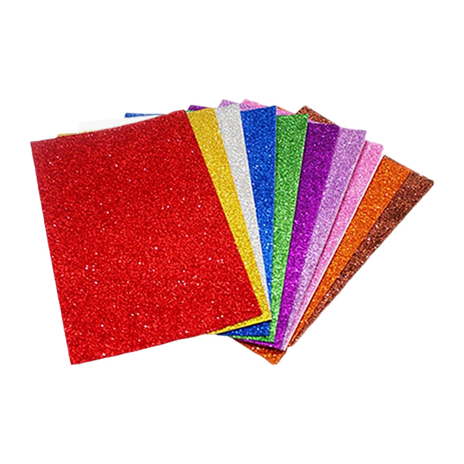 10Pcs Craft Foam Sheets Glitter DIY for Toys Christmas Cards Kindergarten B