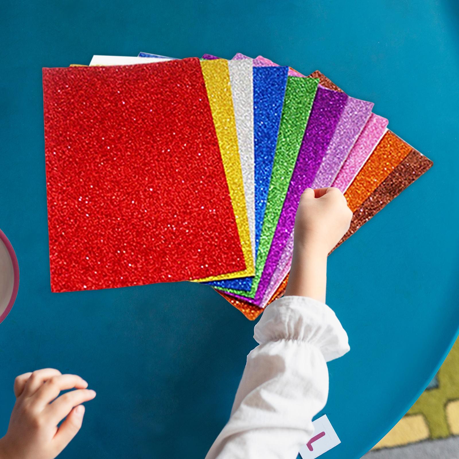 10Pcs Craft Foam Sheets Glitter DIY for Toys Christmas Cards Kindergarten B