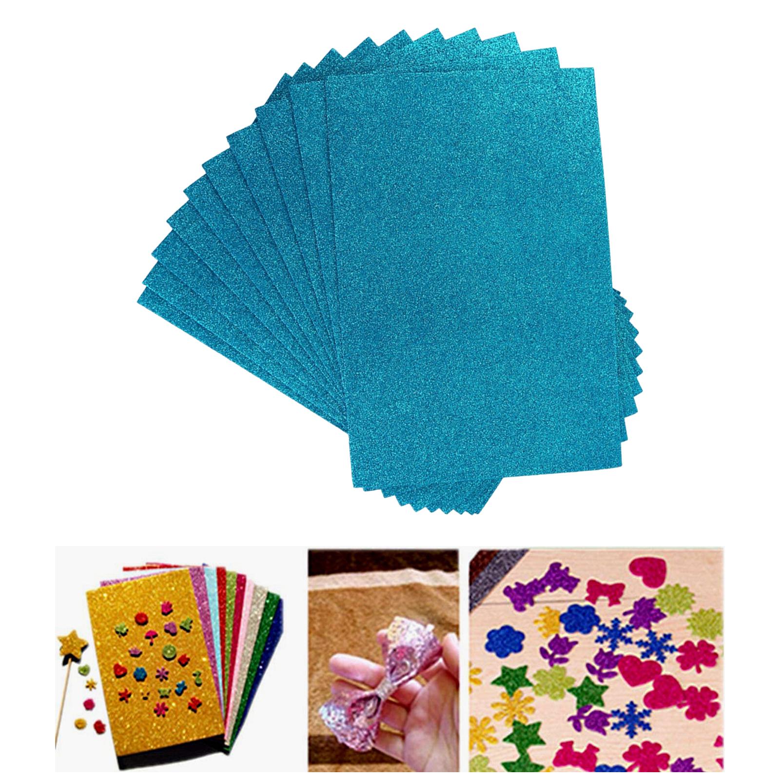 10Pcs Craft Foam Sheets Glitter DIY for Toys Christmas Cards Kindergarten C