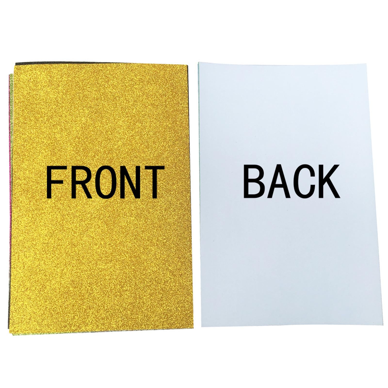 Glitter Sponge Paper Cardstock Scrapbooking for Collages Birthday Decor Golden