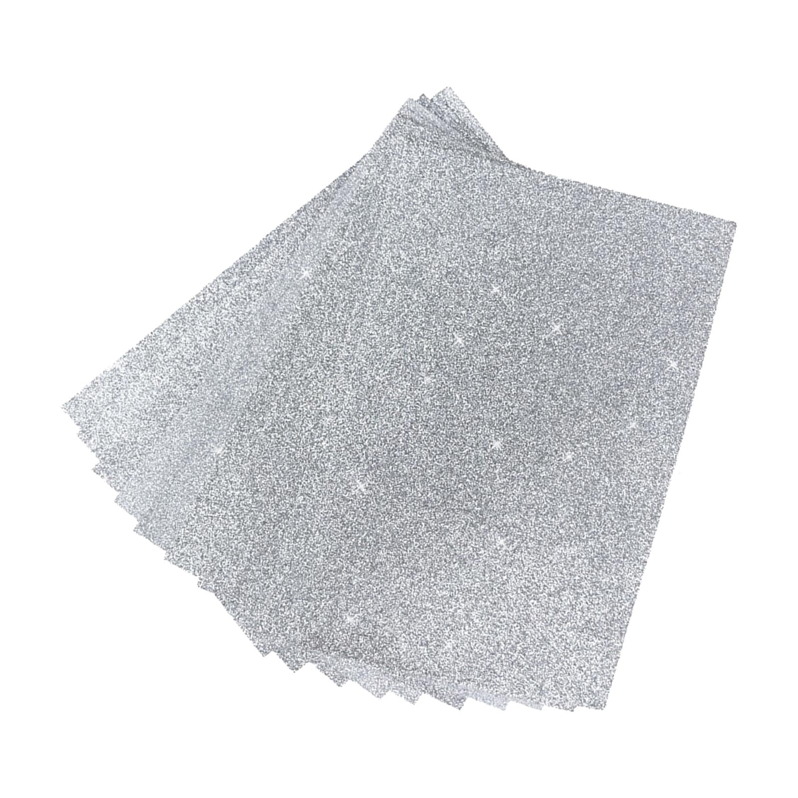 Glitter Sponge Paper Cardstock Scrapbooking for Collages Birthday Decor Silver