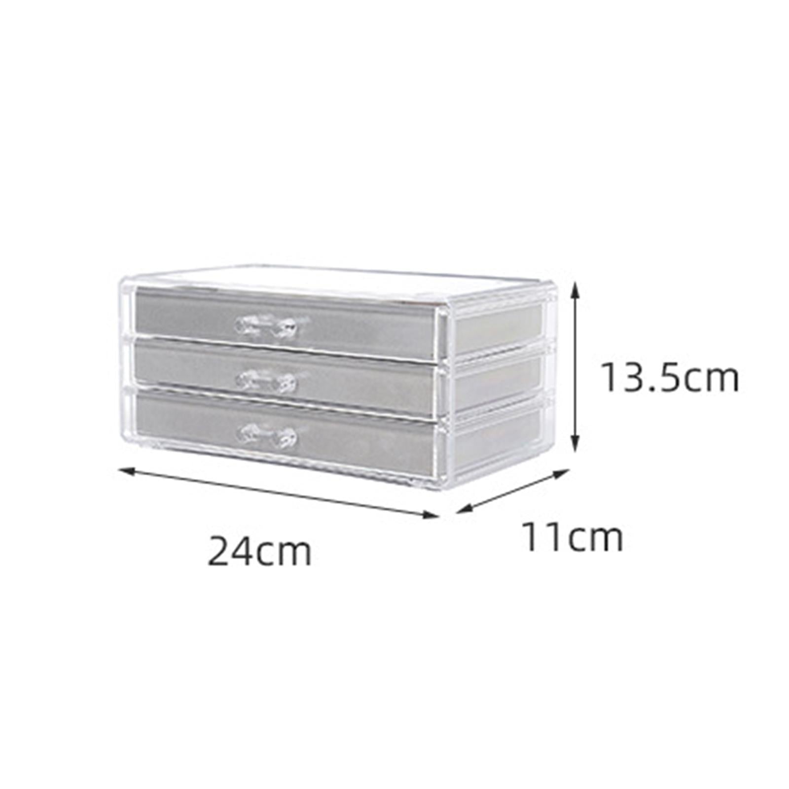 Jewelry Storage Box Multi Use 3 Tiers Organizer for Cufflinks Rings Watches