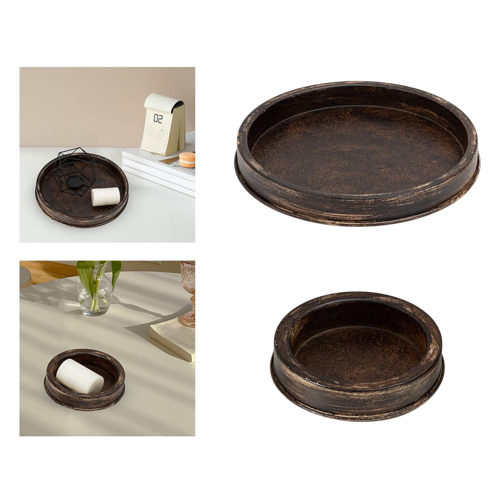 Farmhouse Candle Holder Tray Decoration Rustic for Home Countertop Bathroom Large