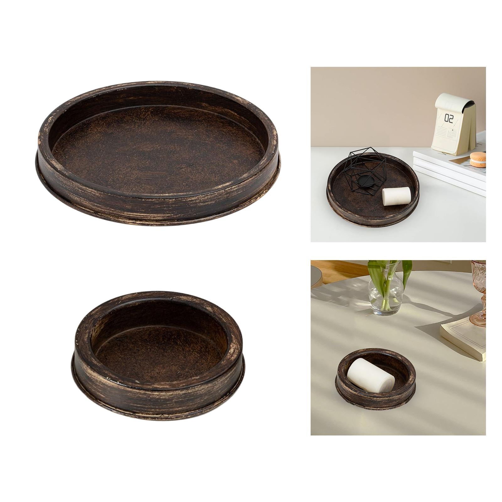 Farmhouse Candle Holder Tray Decoration Rustic for Home Countertop Bathroom Large