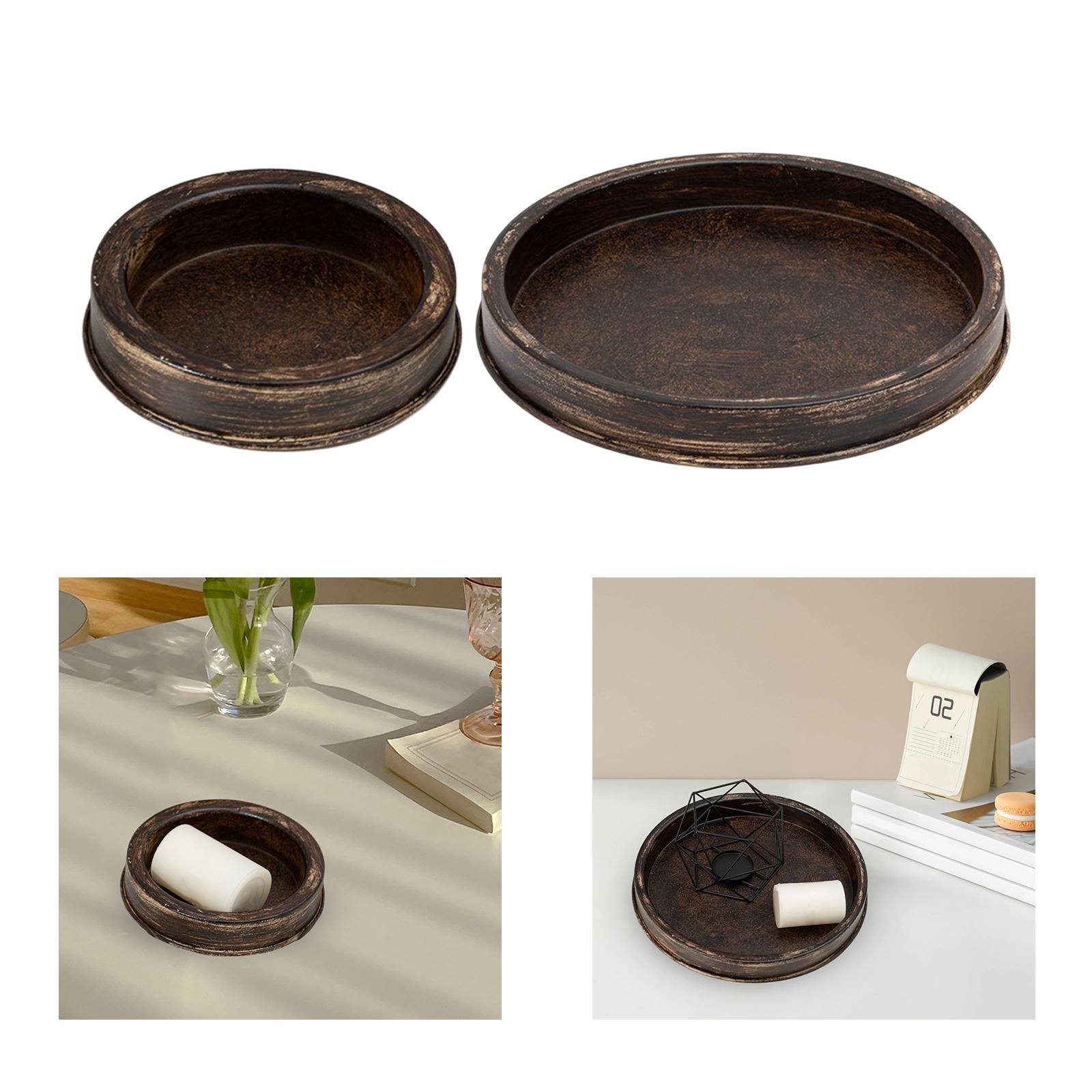 Farmhouse Candle Holder Tray Decoration Rustic for Home Countertop Bathroom Large