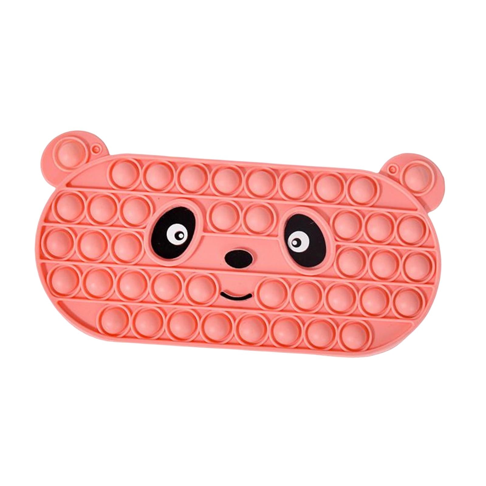 Bubble Pencil Box with Zipper Storage for School Supplies office Pink