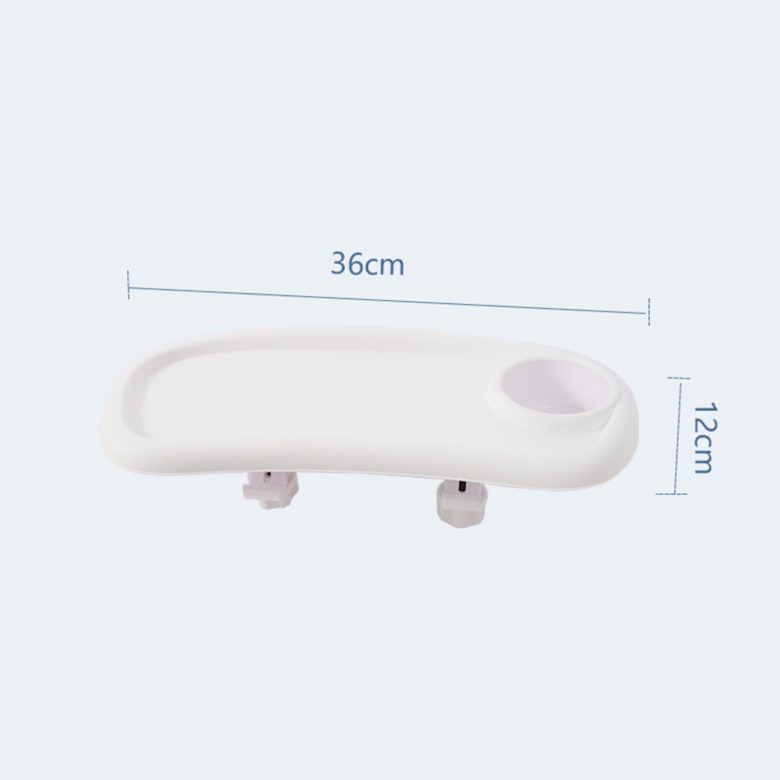 Baby Stroller Tray Dinner Table Detachable Drinks Holder for Eating Travel White