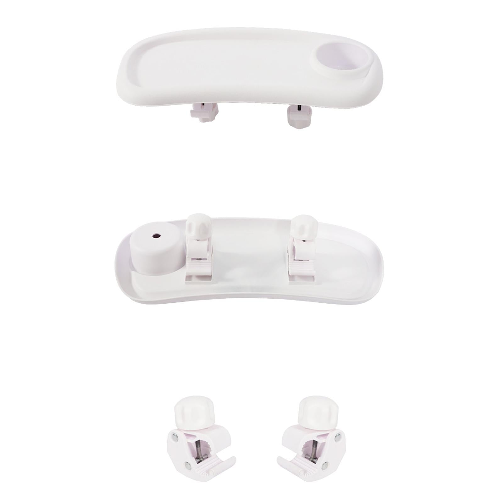 Baby Stroller Tray Dinner Table Detachable Drinks Holder for Eating Travel White