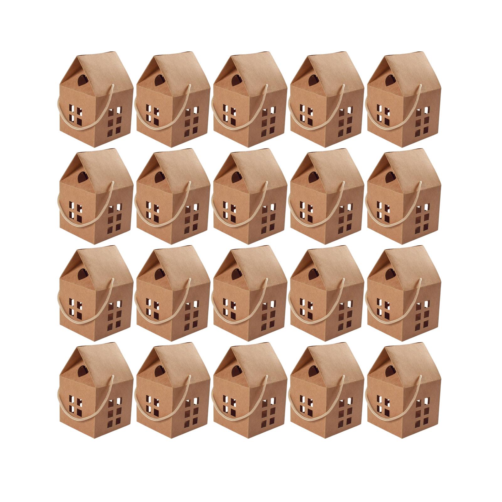 Creative Candy Packing Box Cardboard Box Gift for Valentine Birthday Party Brown
