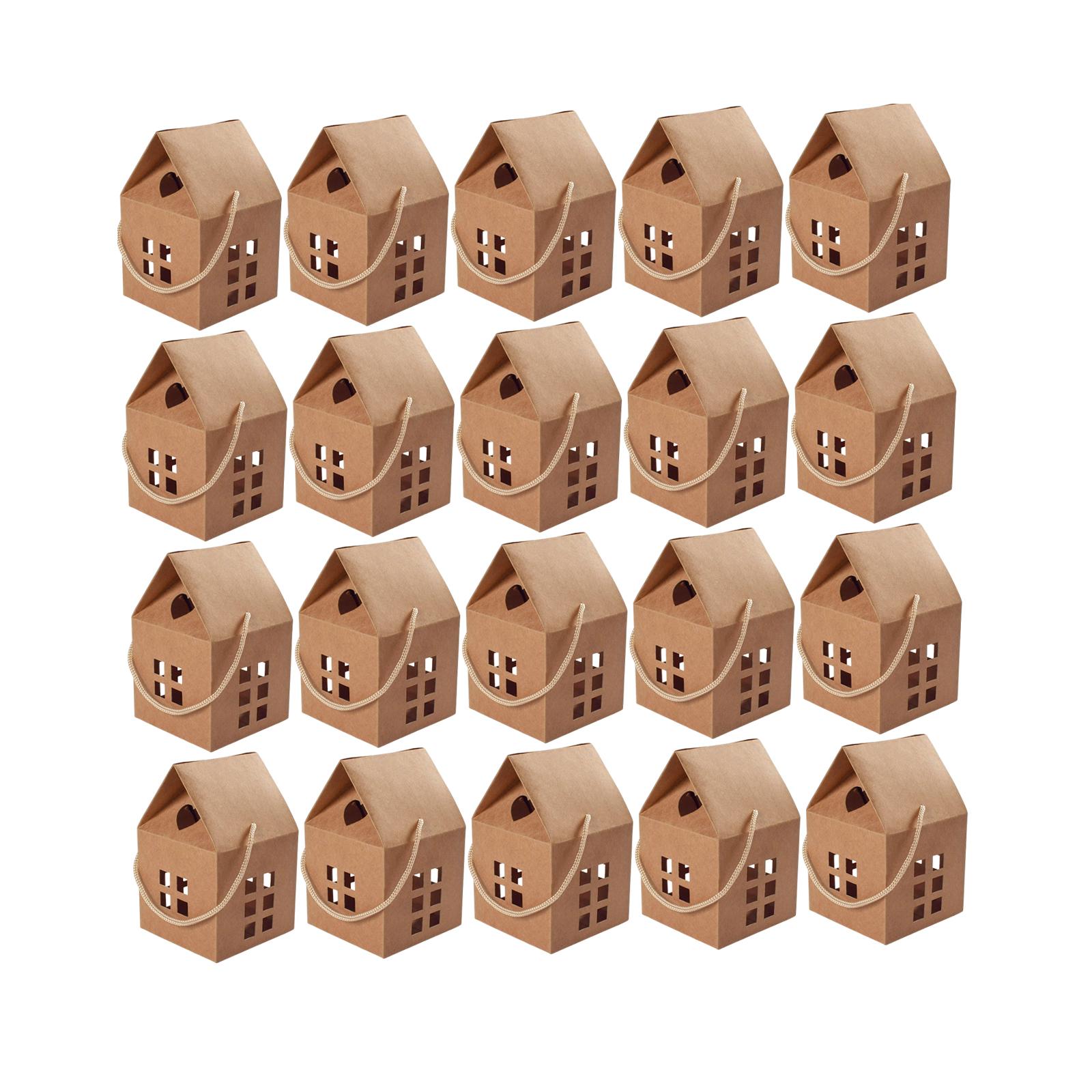 Creative Candy Packing Box Cardboard Box Gift for Valentine Birthday Party Brown