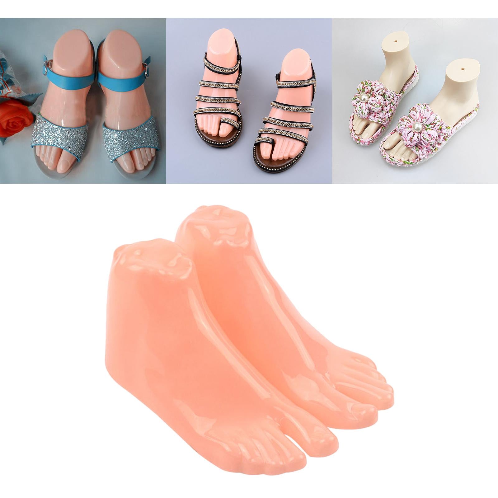 1 Pair Mannequin Modeling Feet for Ankle Bracelet Socks Model Display Stand Men