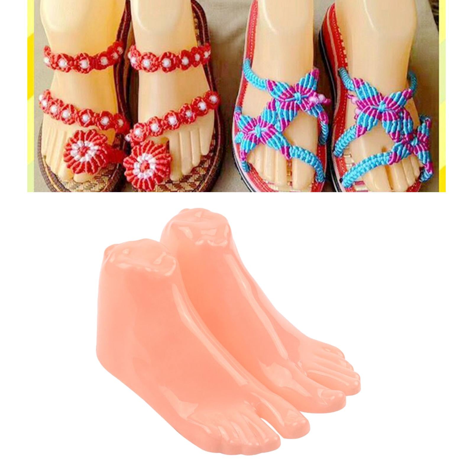 1 Pair Mannequin Modeling Feet for Ankle Bracelet Socks Model Display Stand Men