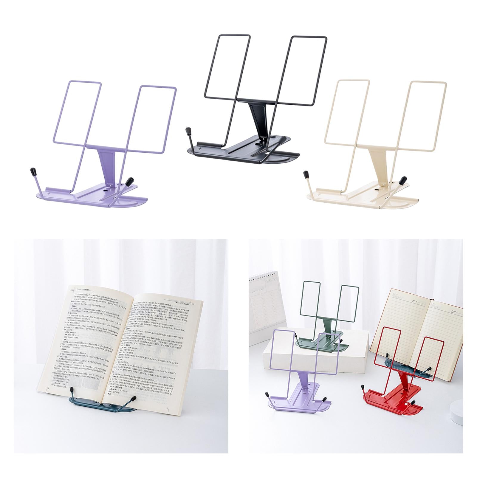 Portable Cookbook Holder Organizer Display Lightweight for Reading Cookbooks violet