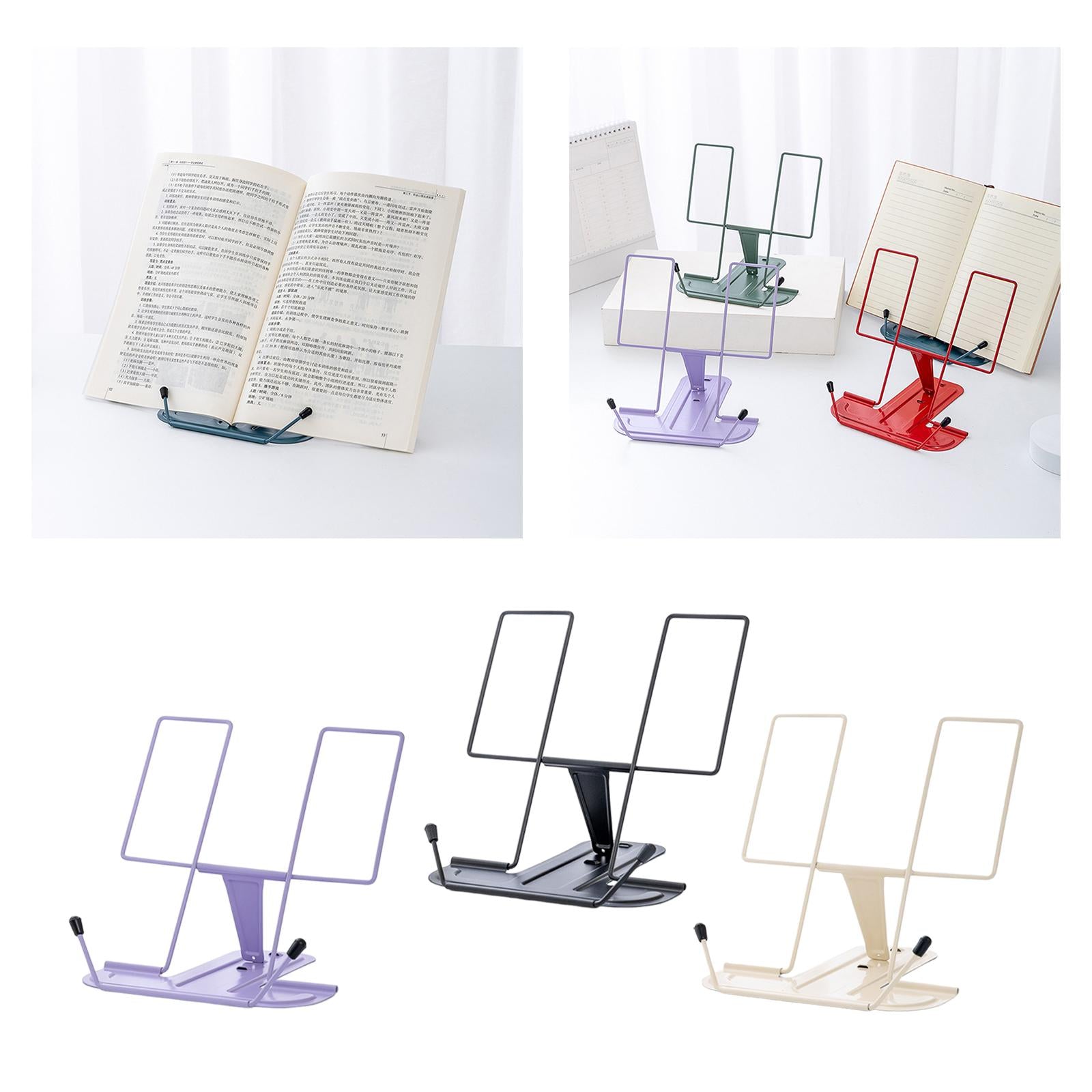 Portable Cookbook Holder Organizer Display Lightweight for Reading Cookbooks violet