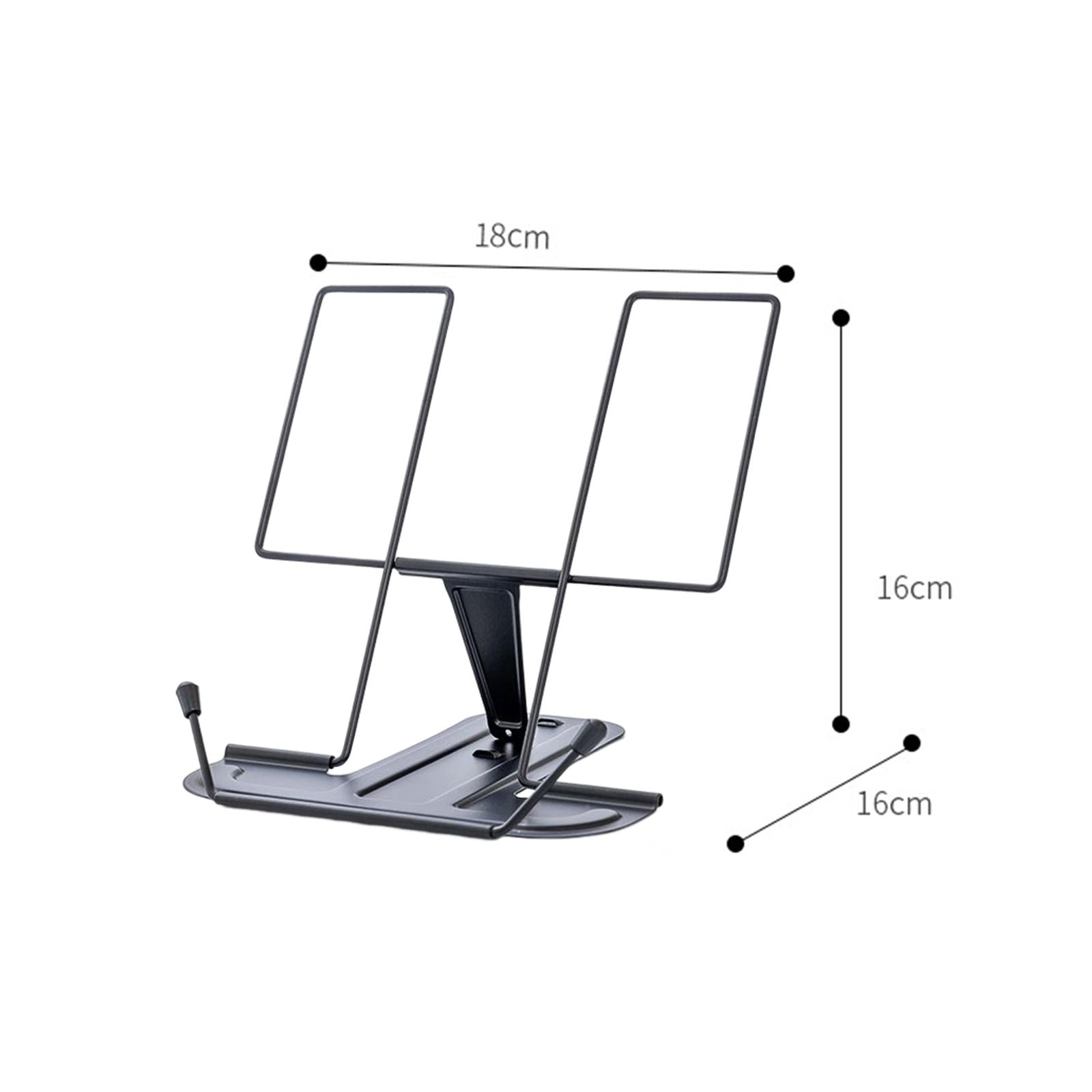 Portable Cookbook Holder Organizer Display Lightweight for Reading Cookbooks Black