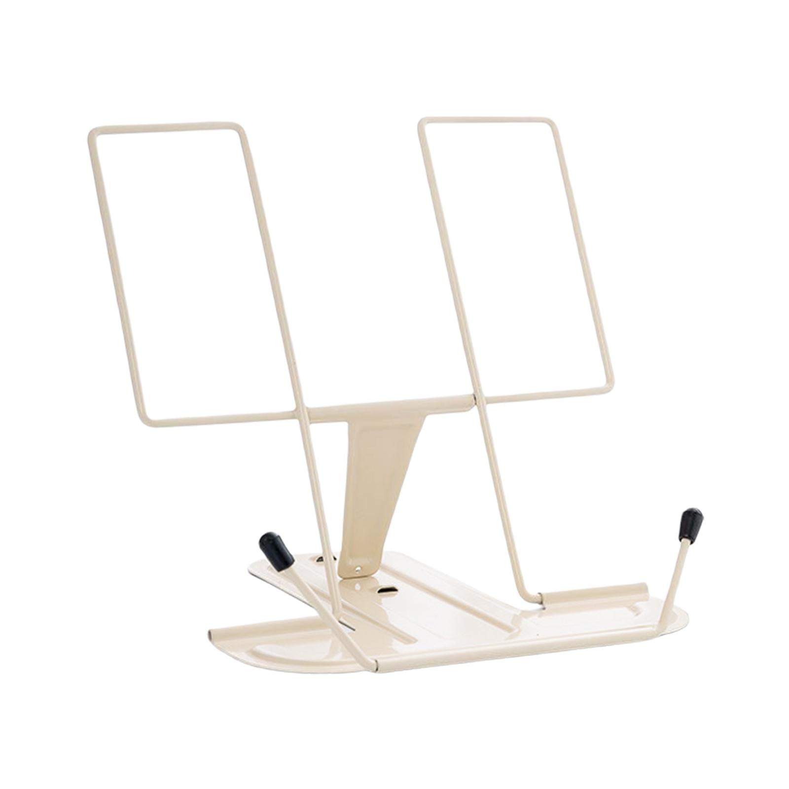 Portable Cookbook Holder Organizer Display Lightweight for Reading Cookbooks White