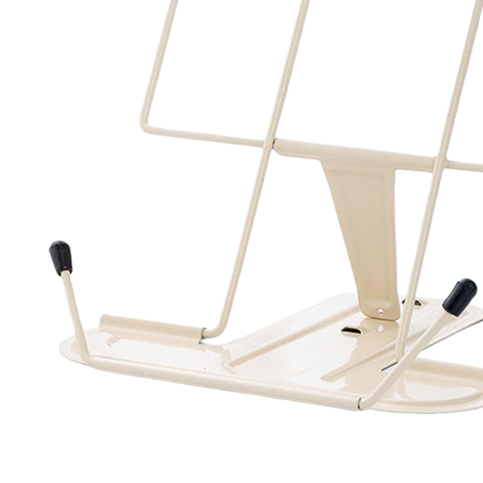 Portable Cookbook Holder Organizer Display Lightweight for Reading Cookbooks White