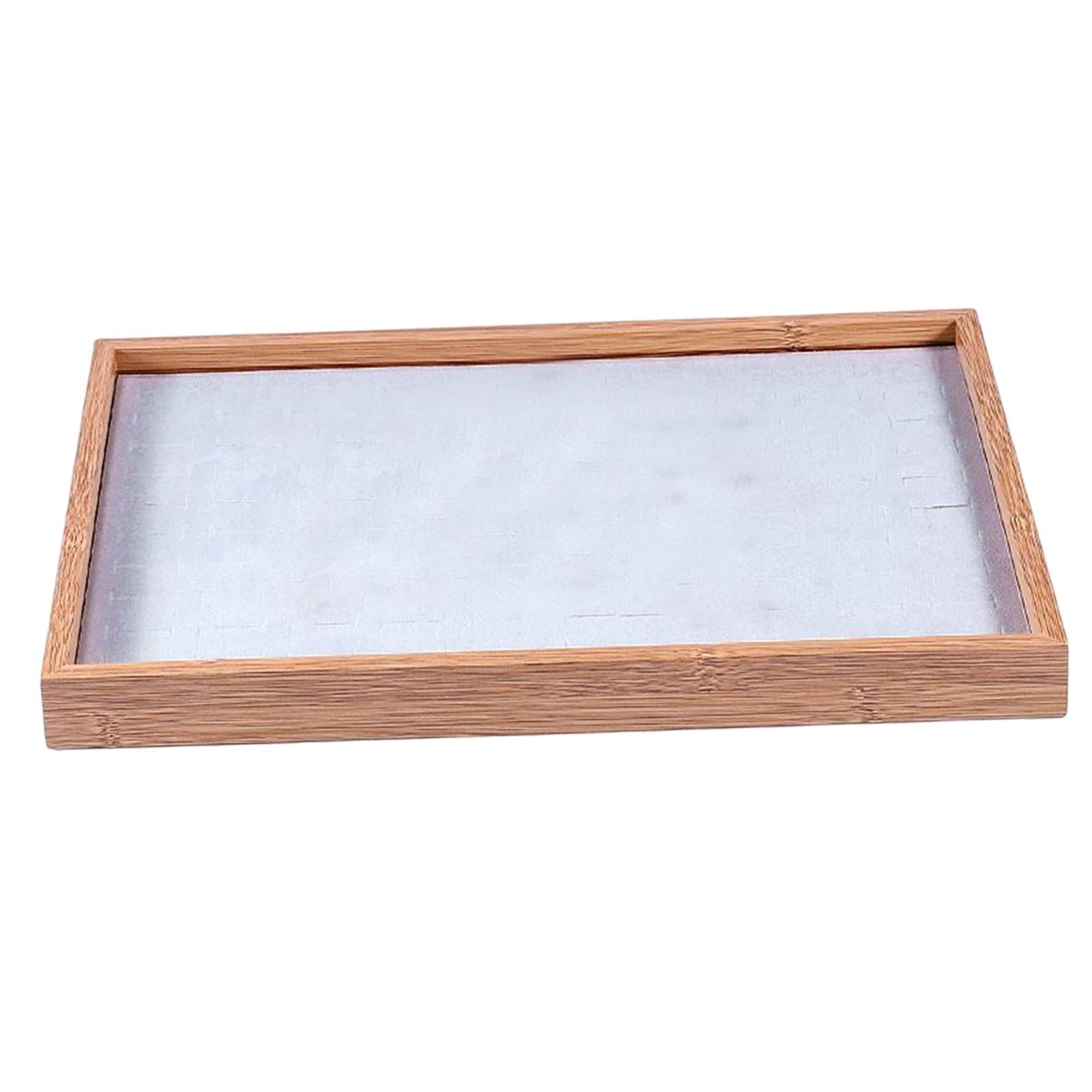 Jewelry Trays Velvet Jewelry Drawer Tray Jewelry Storage Case for Necklace Hundreds Rings Tray